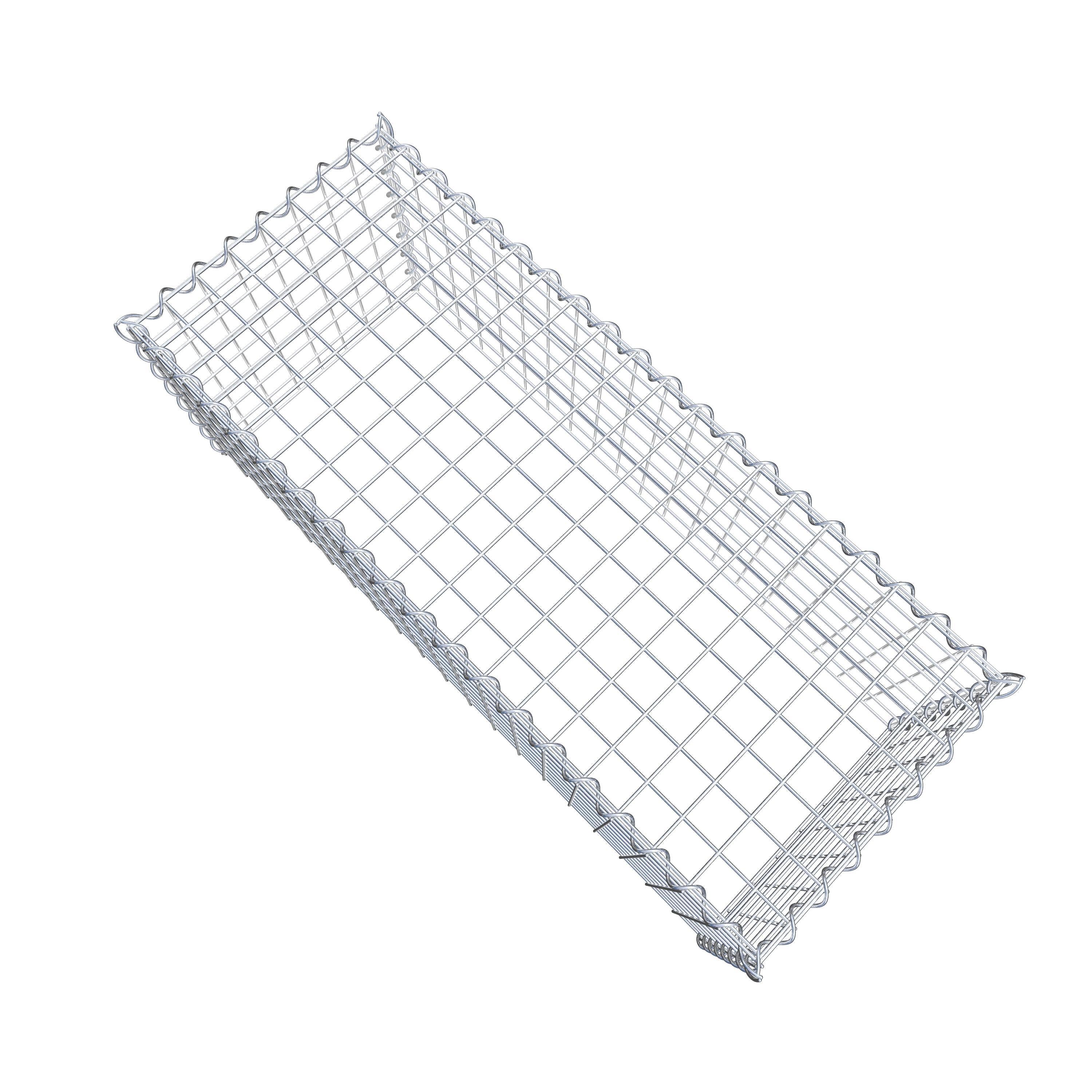 Gabion rapporté type 3 100 cm x 40 cm x 40 cm (L x H x P), mailles 5 cm x 5 cm, spirale