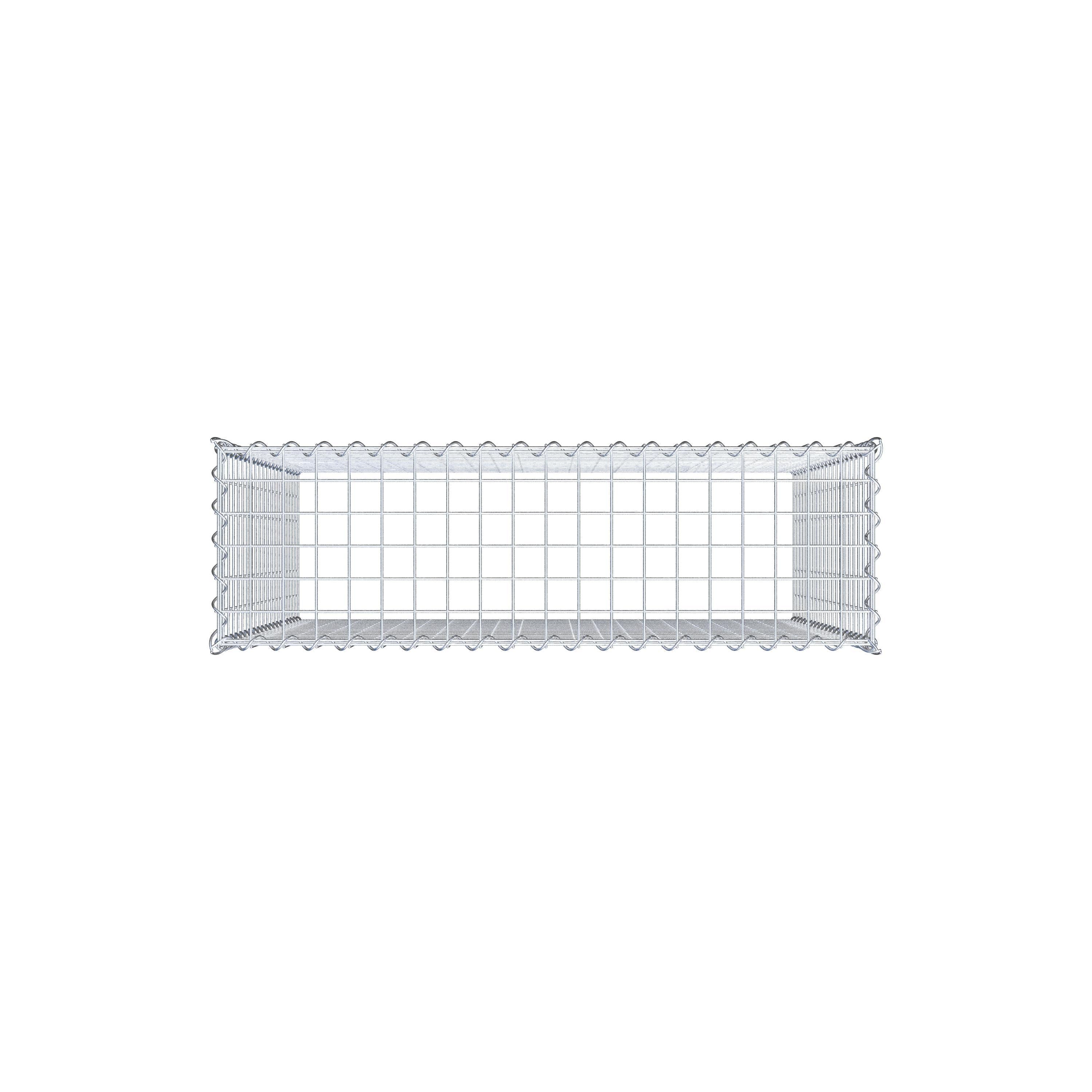Gabion rapporté type 3 100 cm x 100 cm x 30 cm (L x H x P), mailles 5 cm x 5 cm, spirale