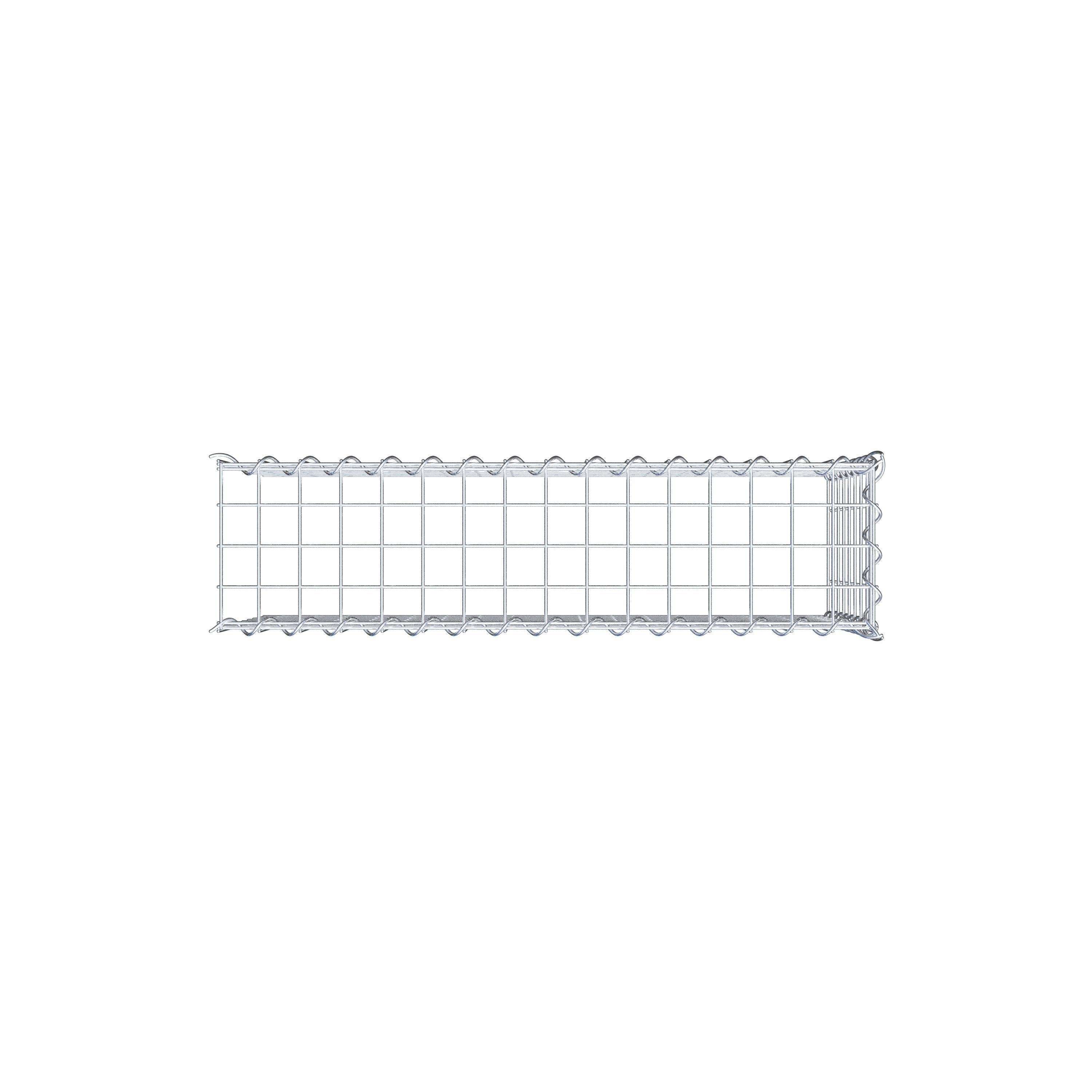 Gabion rapporté type 4 80 cm x 40 cm x 20 cm (L x H x P), mailles 5 cm x 5 cm, spirale