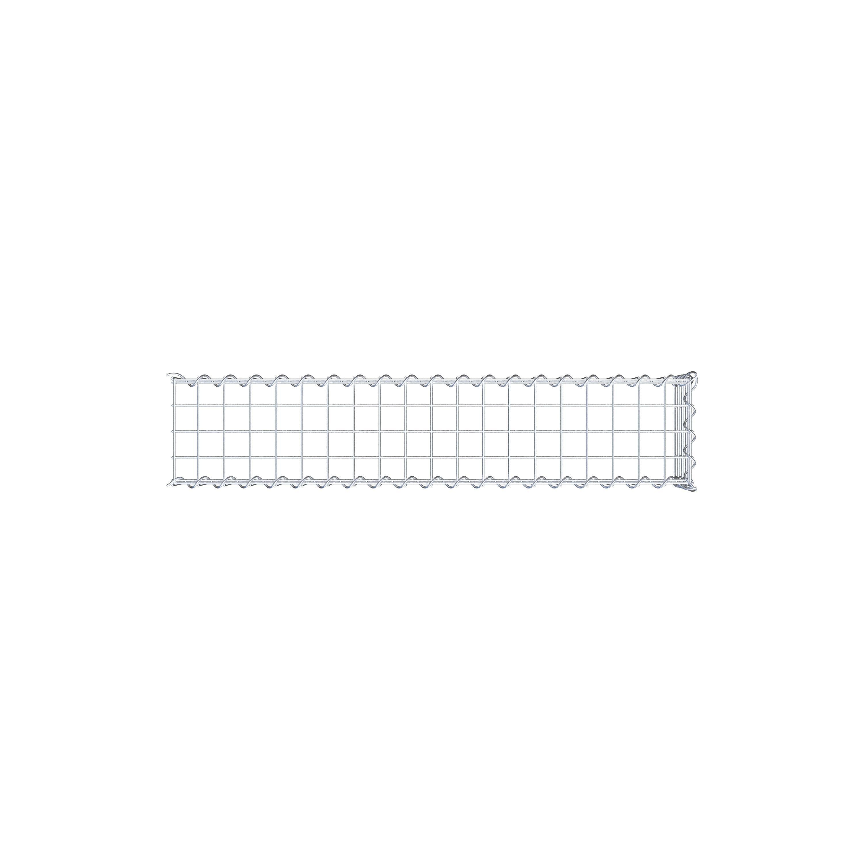 Opvokset gabion type 4 100 cm x 20 cm x 20 cm (L x H x D), maskestørrelse 5 cm x 5 cm, spiral