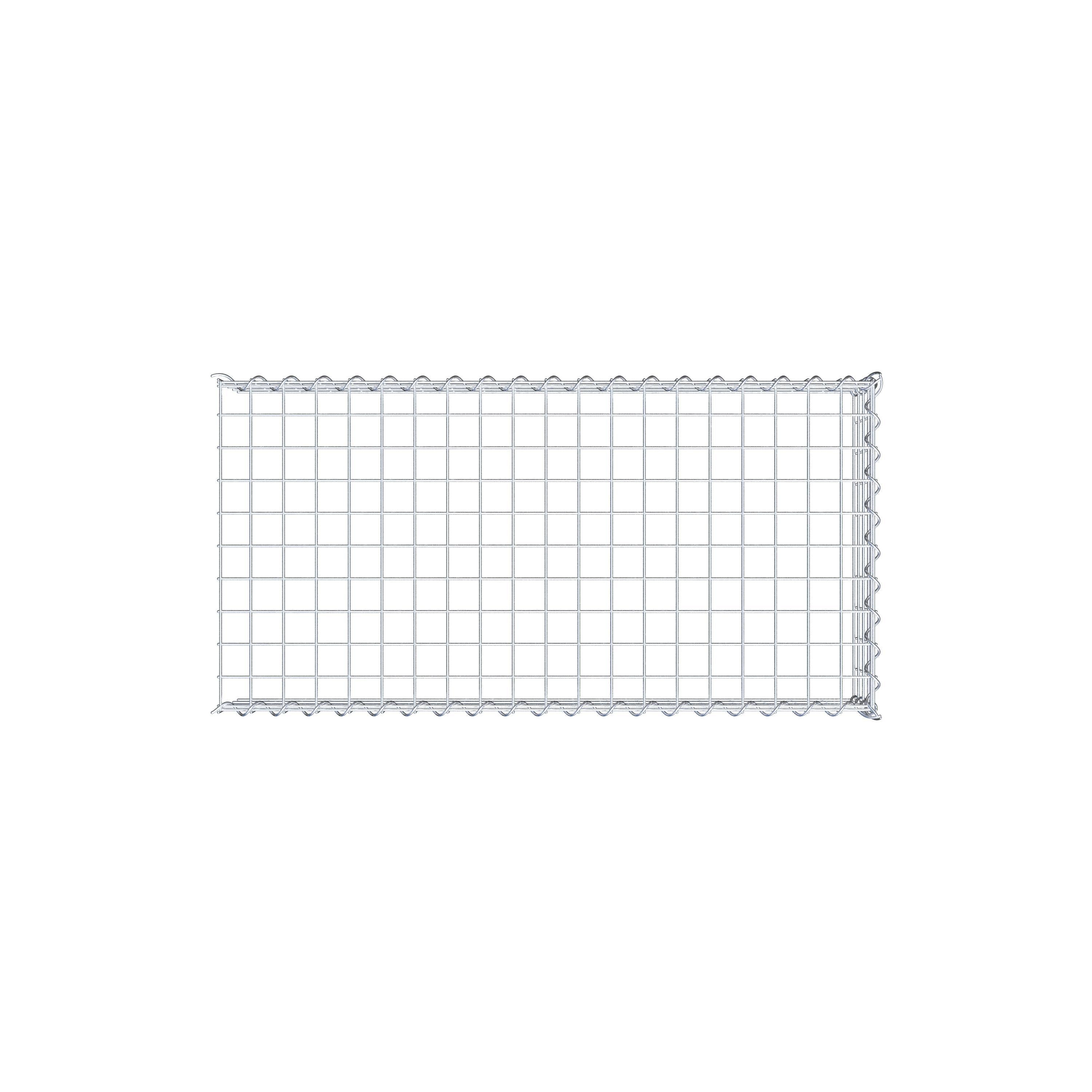 Gabion rapporté type 4 100 cm x 20 cm x 50 cm (L x H x P), mailles 5 cm x 5 cm, spirale