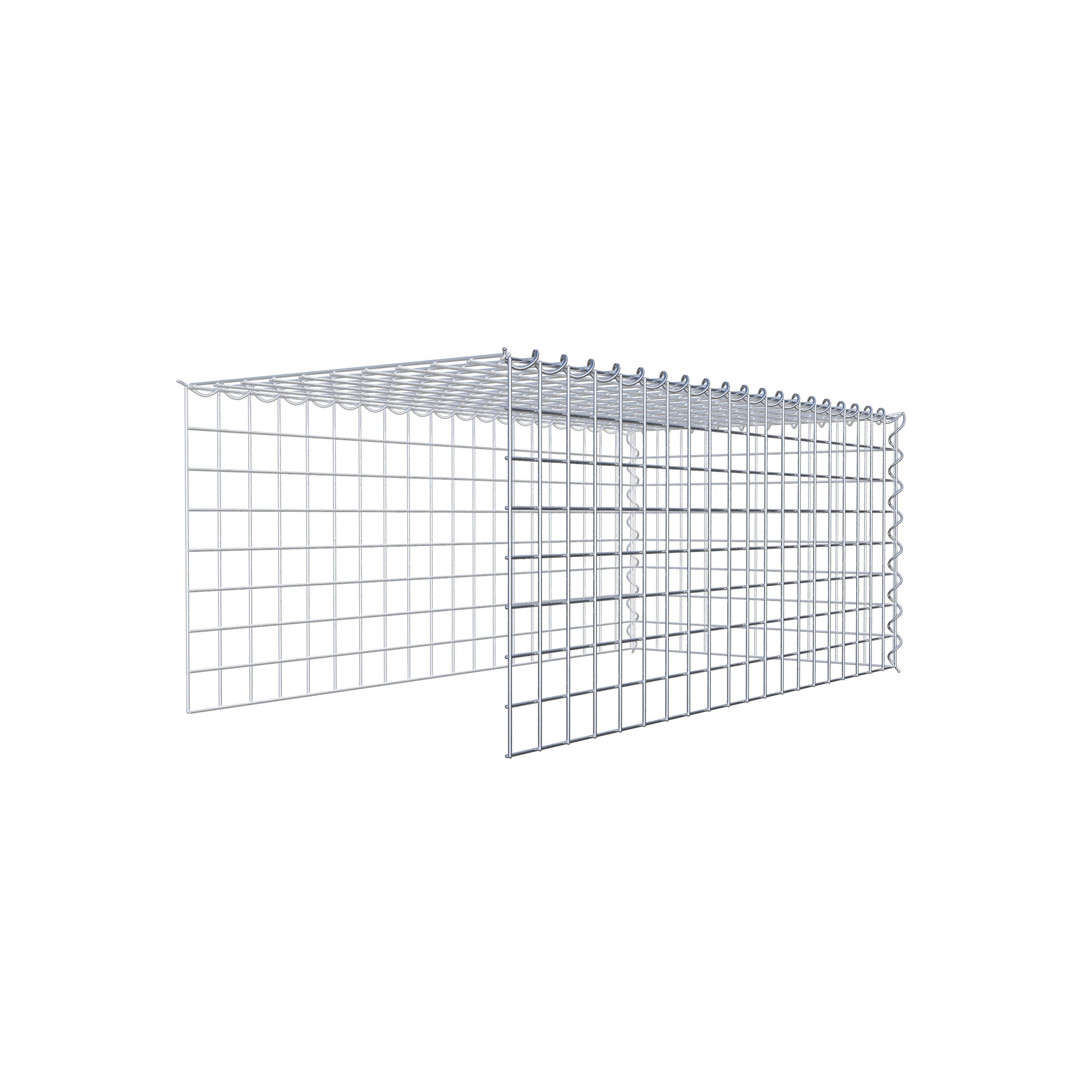 Gabion rapporté type 4 100 cm x 40 cm x 50 cm (L x H x P), mailles 5 cm x 5 cm, spirale