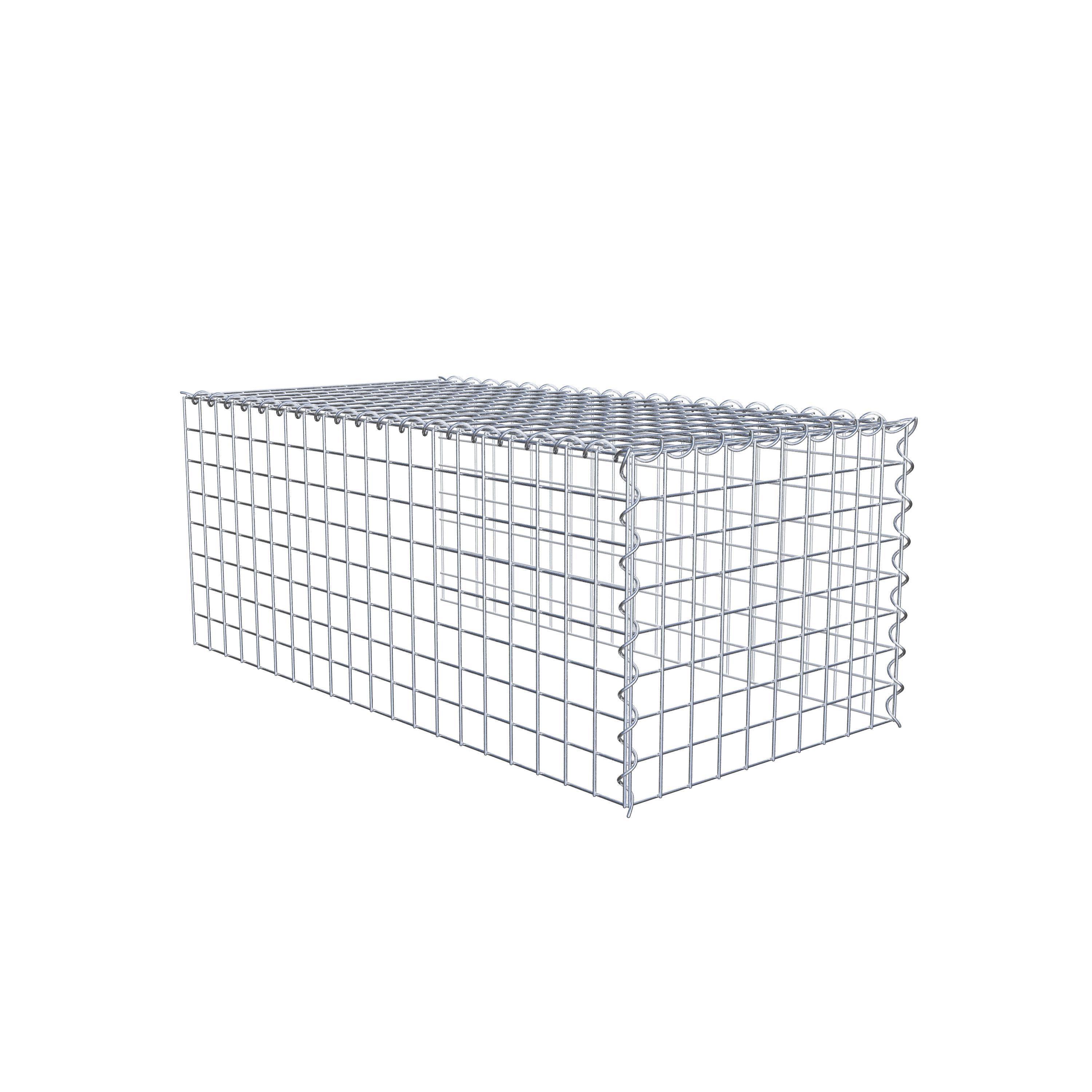 Gabion rapporté type 4 100 cm x 40 cm x 50 cm (L x H x P), mailles 5 cm x 5 cm, spirale