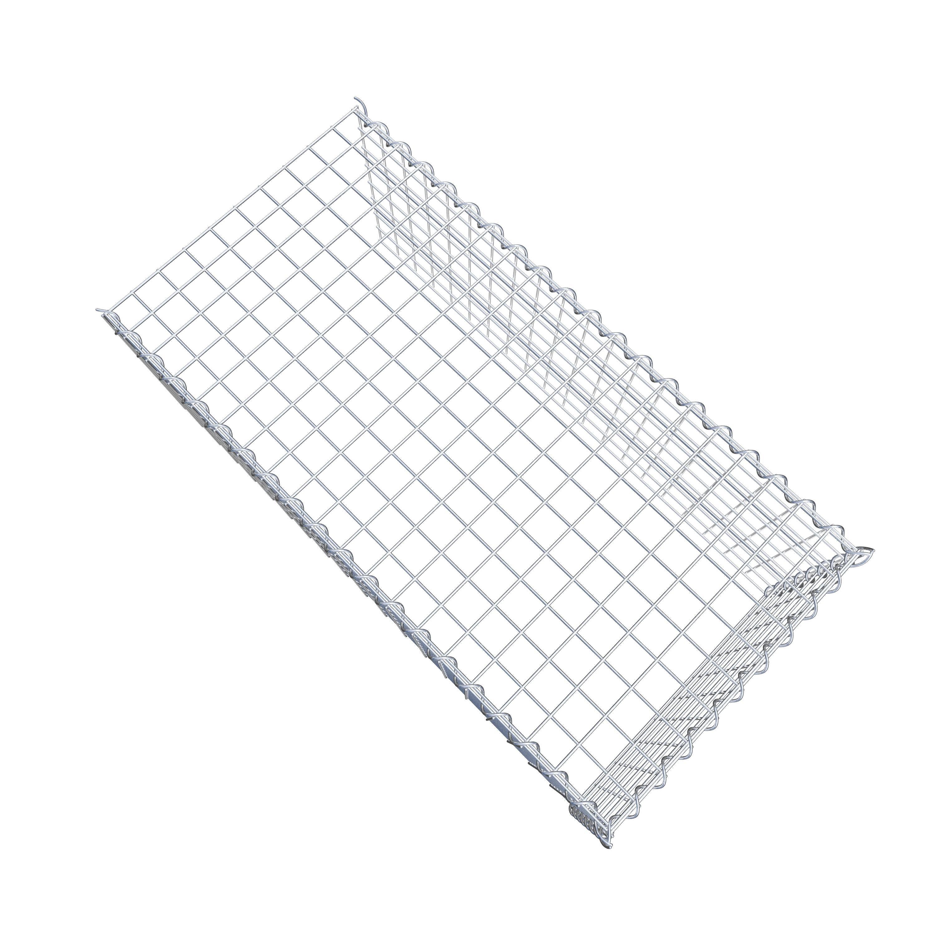 Gabion rapporté type 4 100 cm x 40 cm x 50 cm (L x H x P), mailles 5 cm x 5 cm, spirale