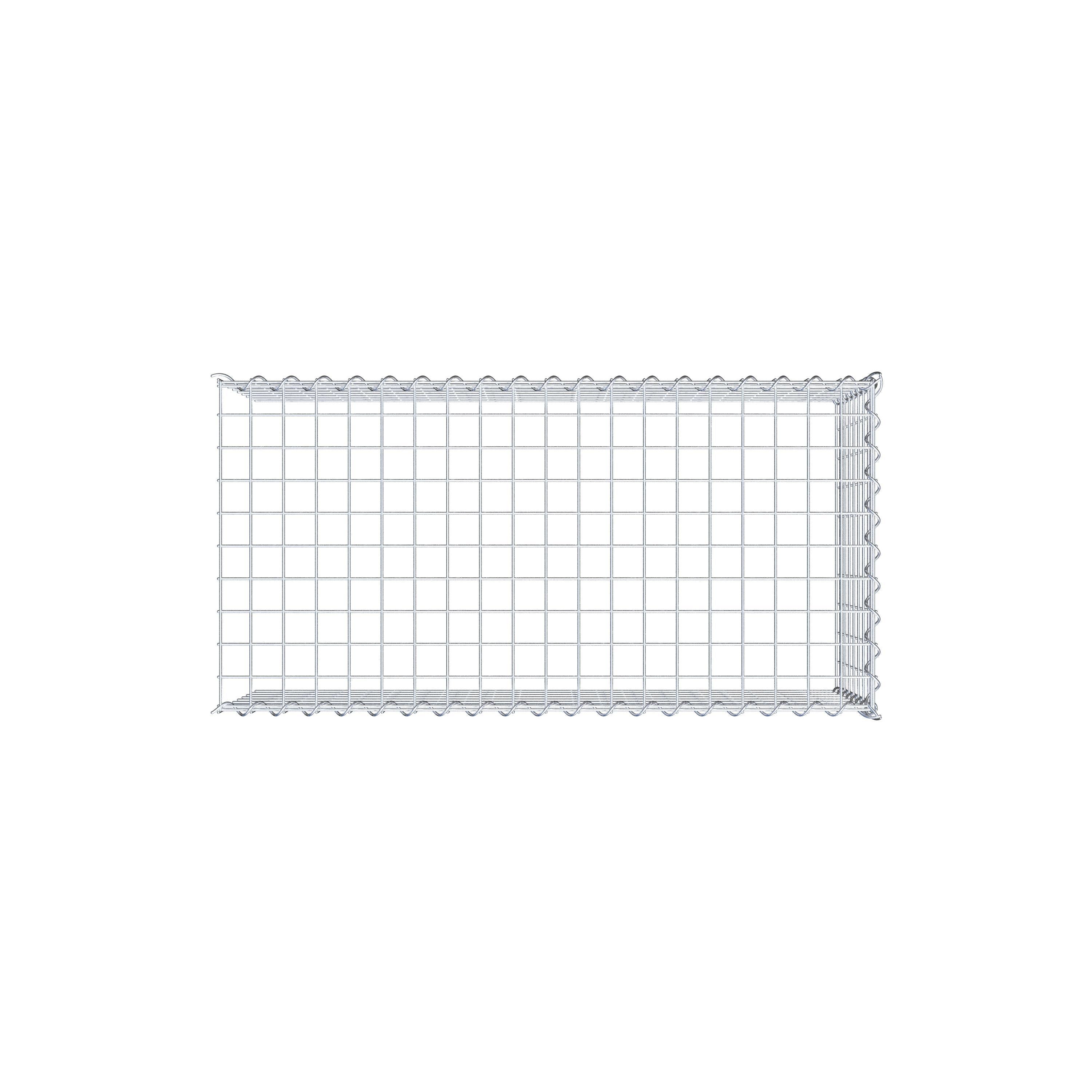 Gabion rapporté type 4 100 cm x 40 cm x 50 cm (L x H x P), mailles 5 cm x 5 cm, spirale