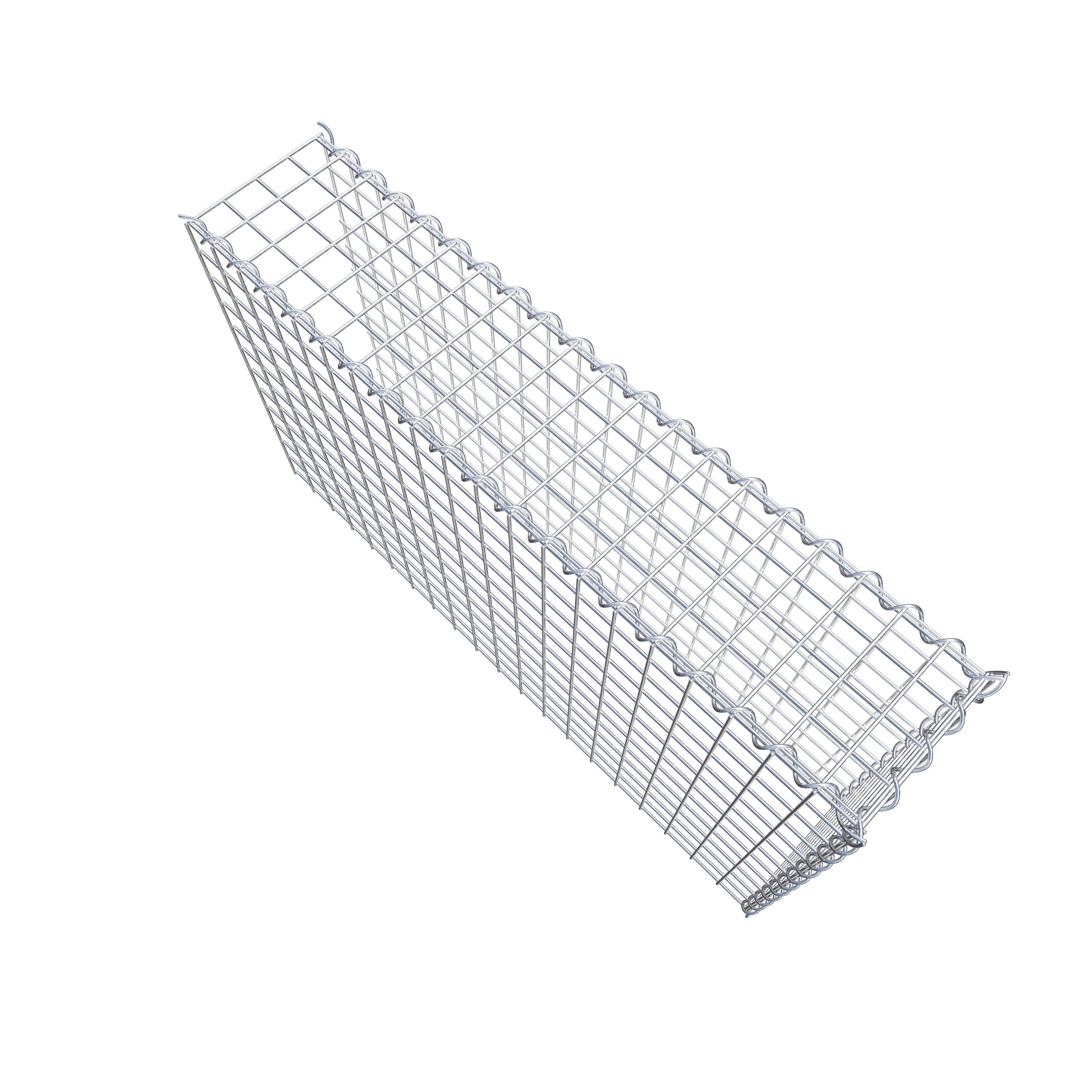 Gabion rapporté type 4 100 cm x 60 cm x 20 cm (L x H x P), mailles 5 cm x 5 cm, spirale