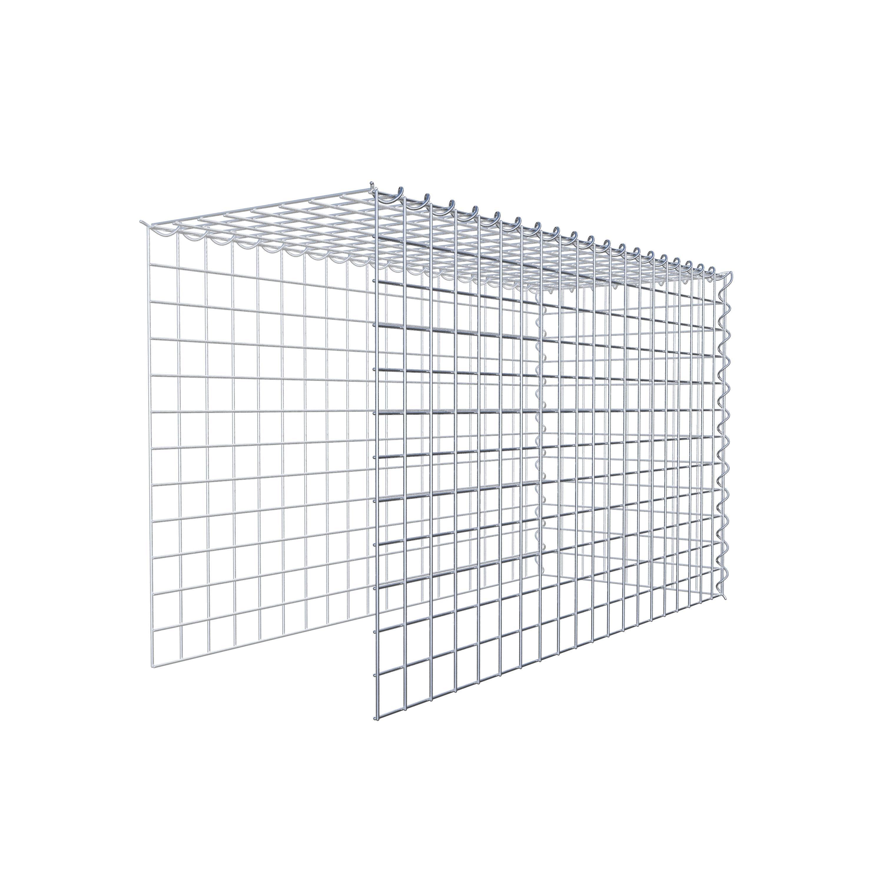 Gabion rapporté type 4 100 cm x 60 cm x 40 cm (L x H x P), mailles 5 cm x 5 cm, spirale
