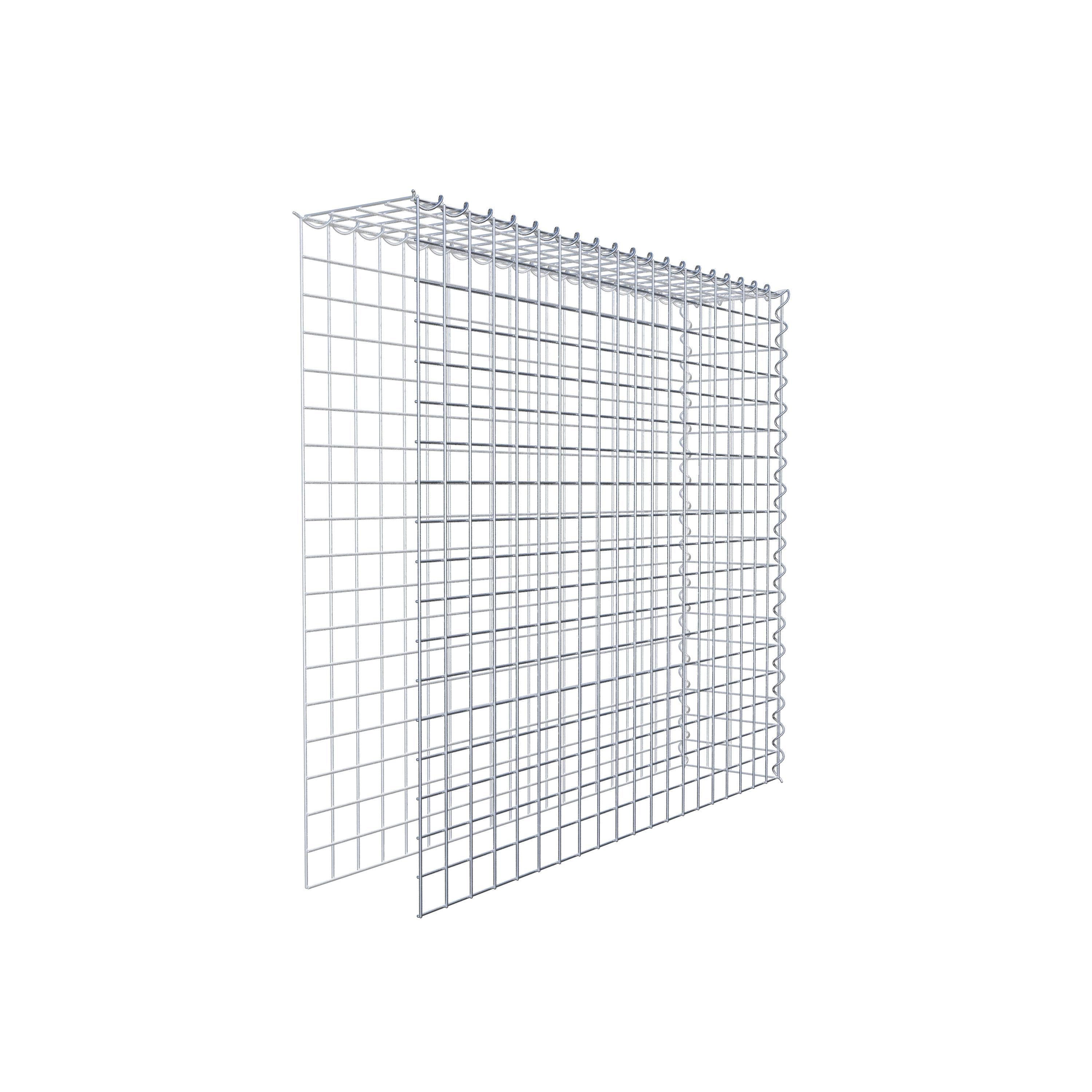 Opvokset gabion type 4 100 cm x 90 cm x 20 cm (L x H x D), maskestørrelse 5 cm x 5 cm, spiral