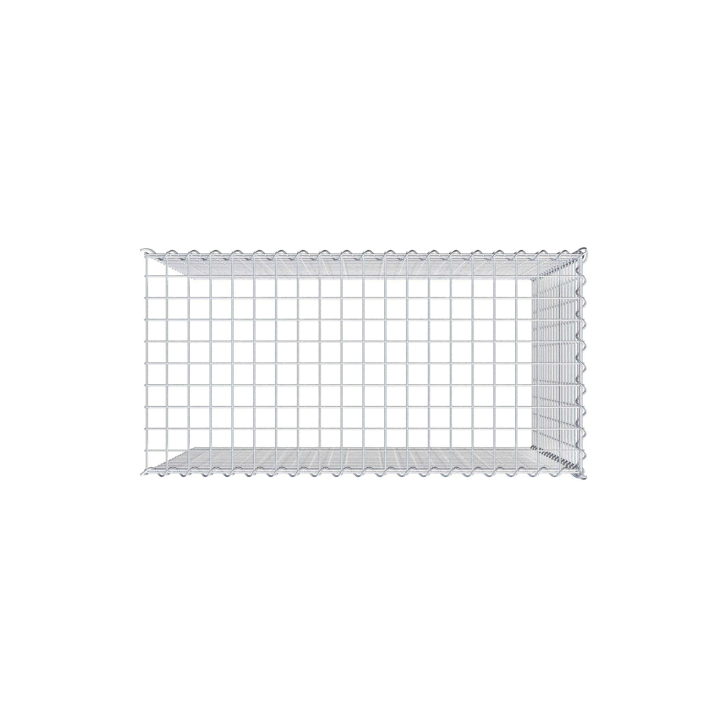 Gabion rapporté type 4 100 cm x 90 cm x 50 cm (L x H x P), mailles 5 cm x 5 cm, spirale
