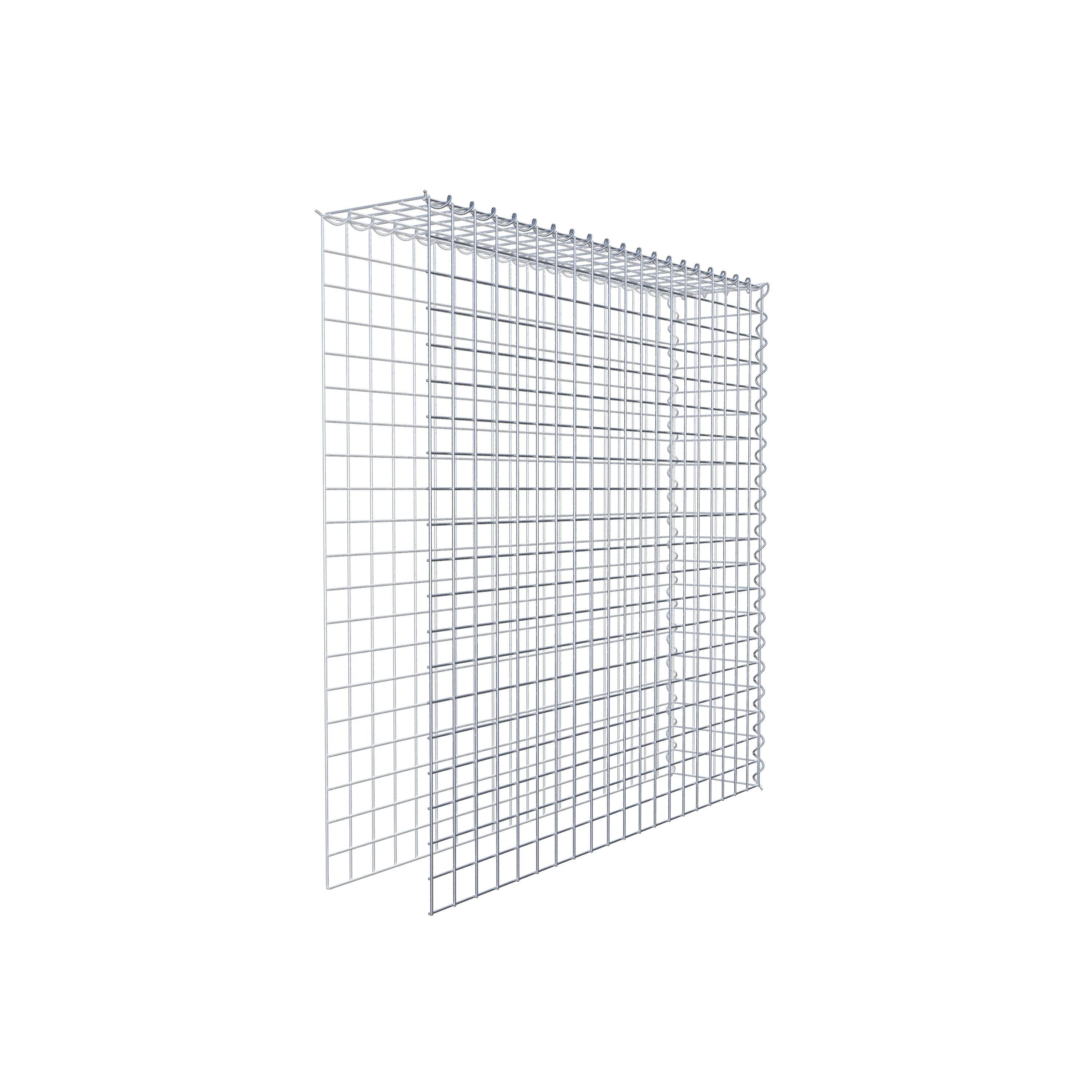 Gabião tipo 4 100 cm x 100 cm x 20 cm (C x A x P), malhagem 5 cm x 5 cm, espiral