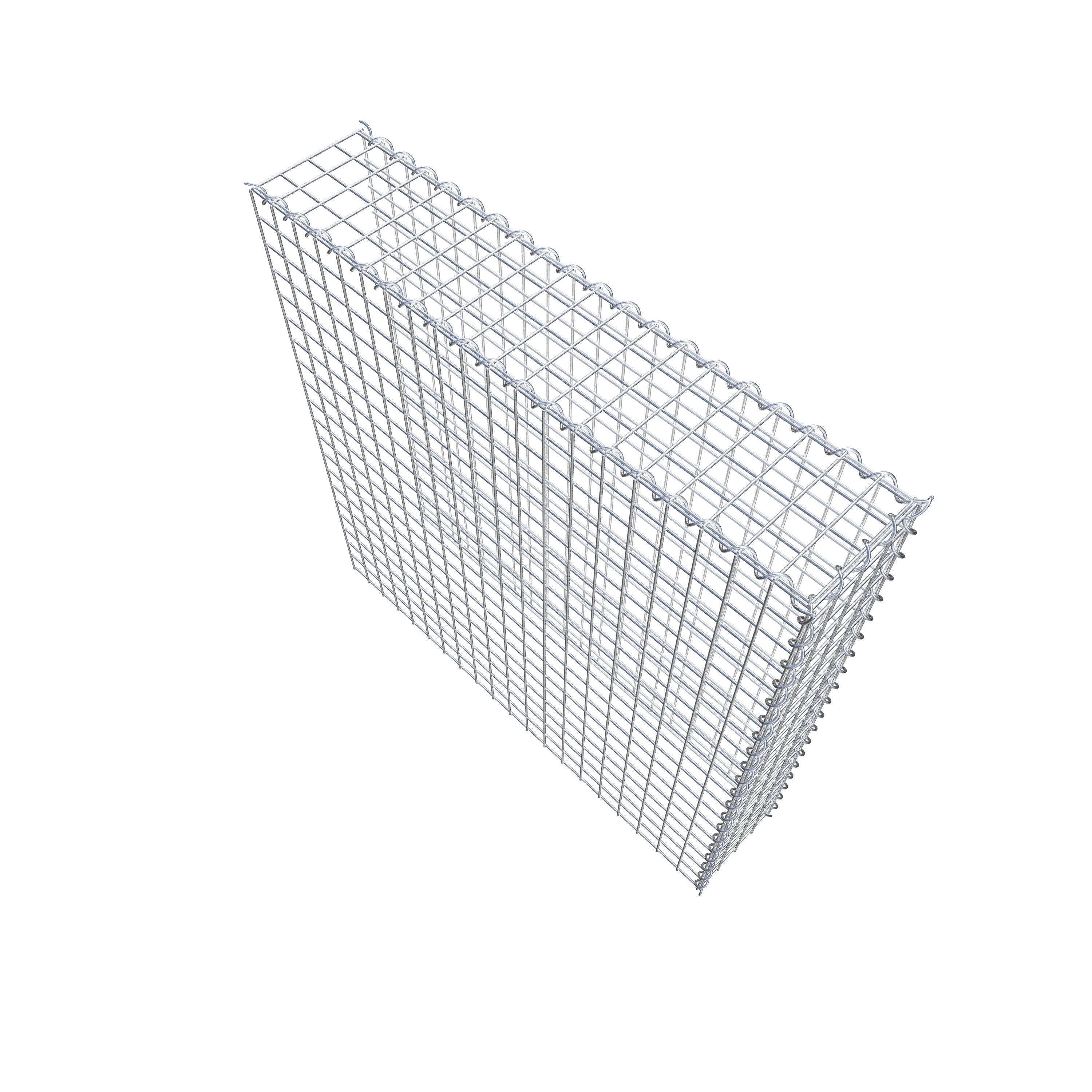 Gabião tipo 4 100 cm x 100 cm x 20 cm (C x A x P), malhagem 5 cm x 5 cm, espiral
