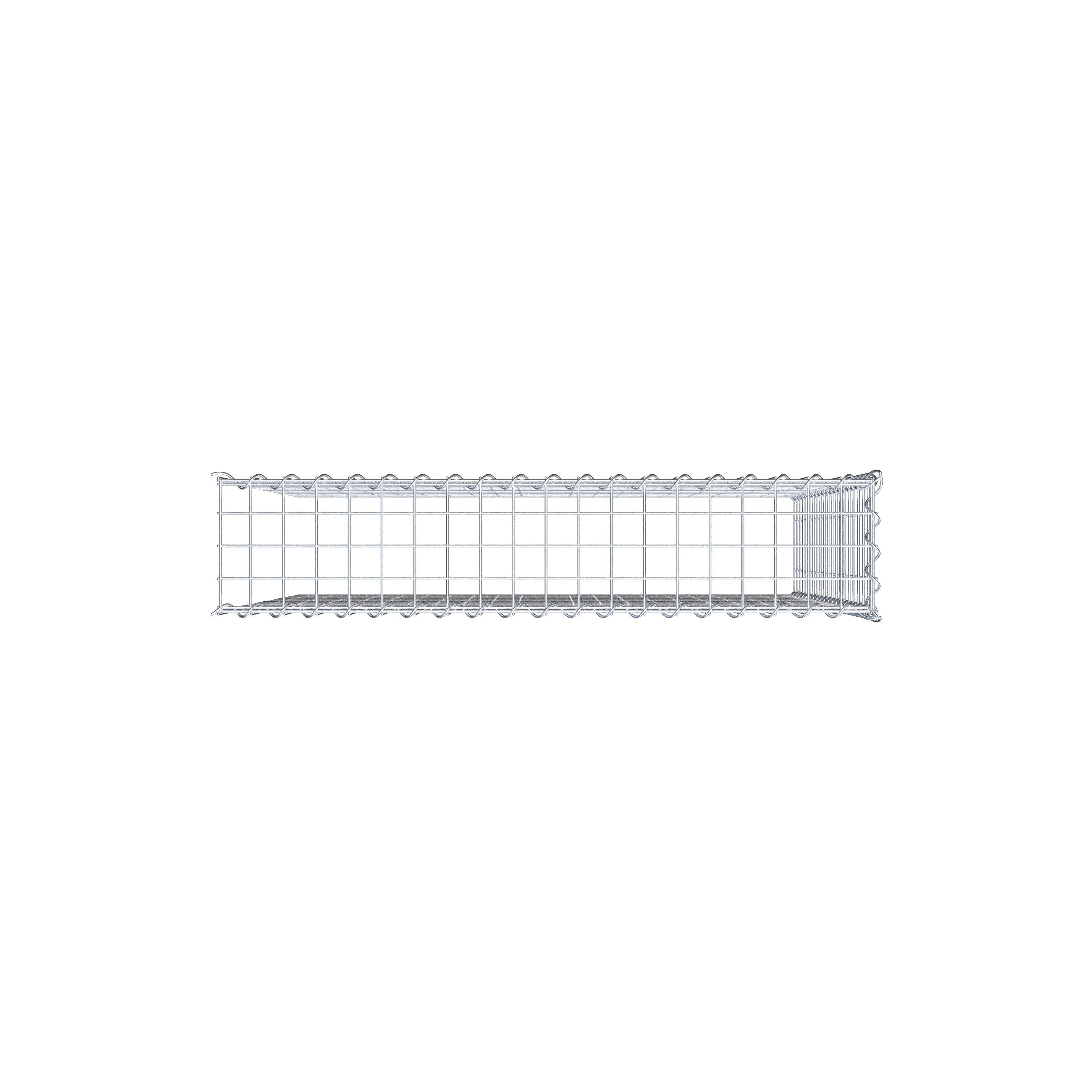 Gabião tipo 4 100 cm x 100 cm x 20 cm (C x A x P), malhagem 5 cm x 5 cm, espiral