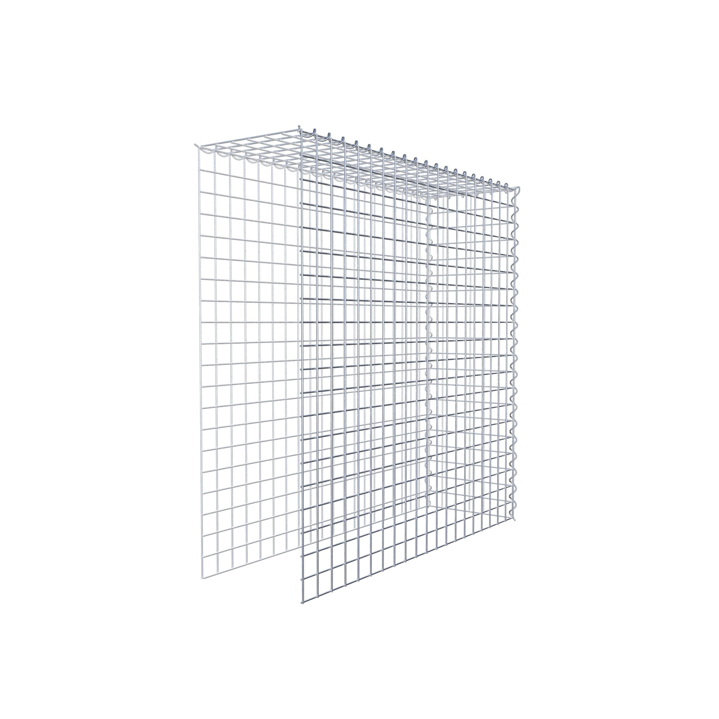 Opvokset gabion type 4 100 cm x 100 cm x 30 cm (L x H x D), maskestørrelse 5 cm x 5 cm, spiral