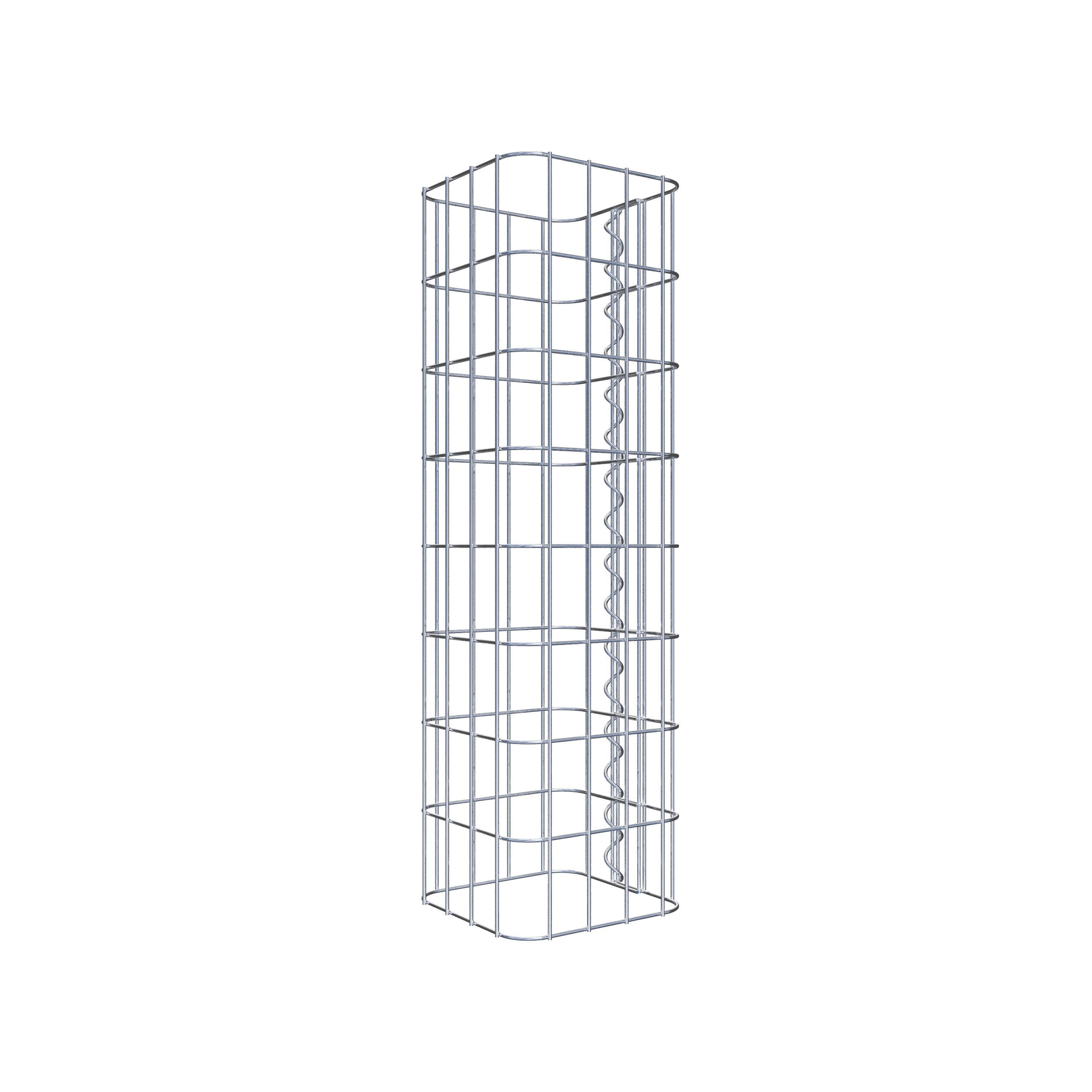 Colonna di gabbioni, quadrata 22 cm x 22 cm, alta 80 cm, MW 5 cm x 10 cm