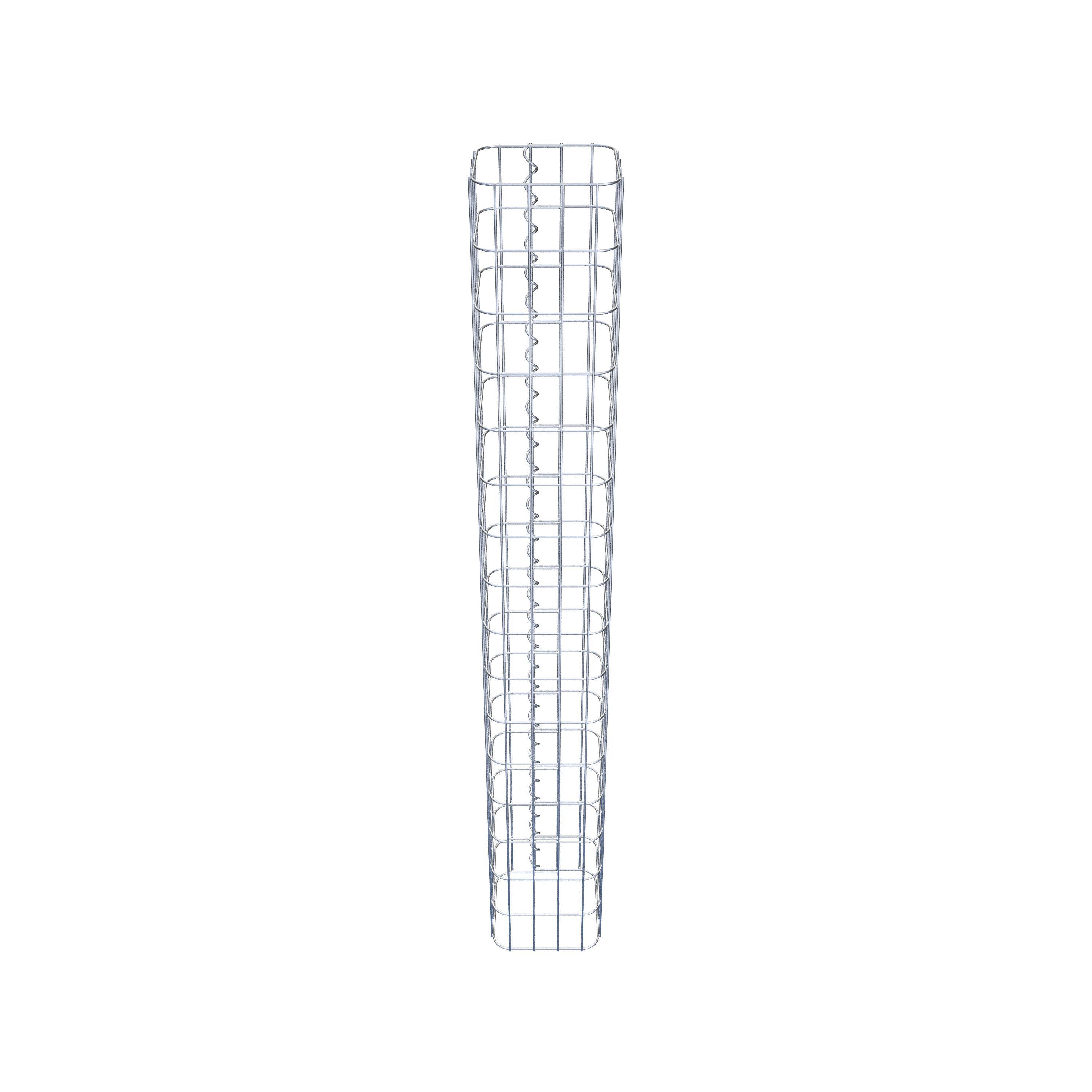 Colonne de gabion carrée 22 cm x 22 cm, 160 cm de hauteur, MW 5 cm x 10 cm