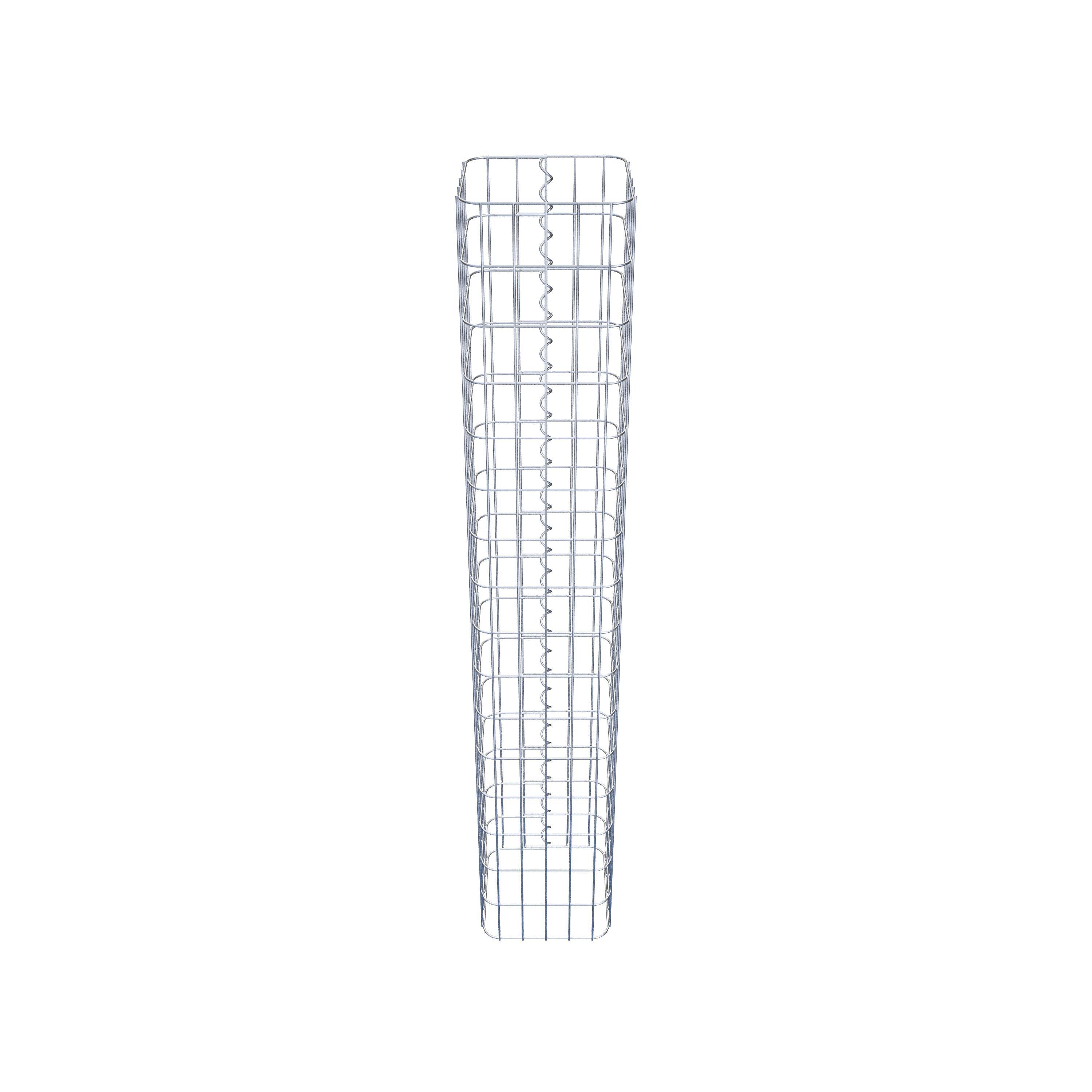 Colonne de gabion carrée 27 cm x 27 cm, 160 cm de hauteur, MW 5 cm x 10 cm