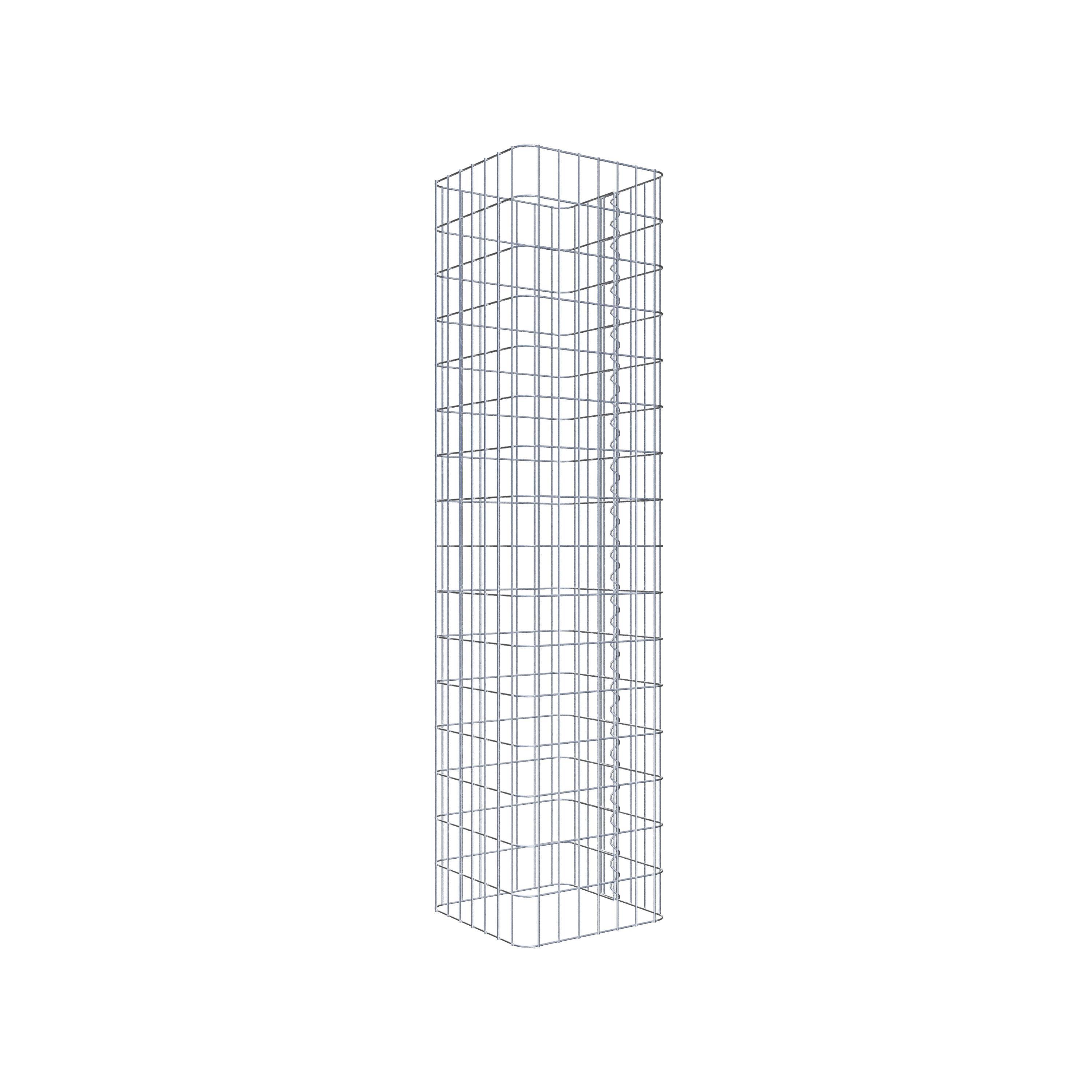 Colonne de gabion carrée 37 cm x 37 cm, 160 cm de hauteur, MW 5 cm x 10 cm