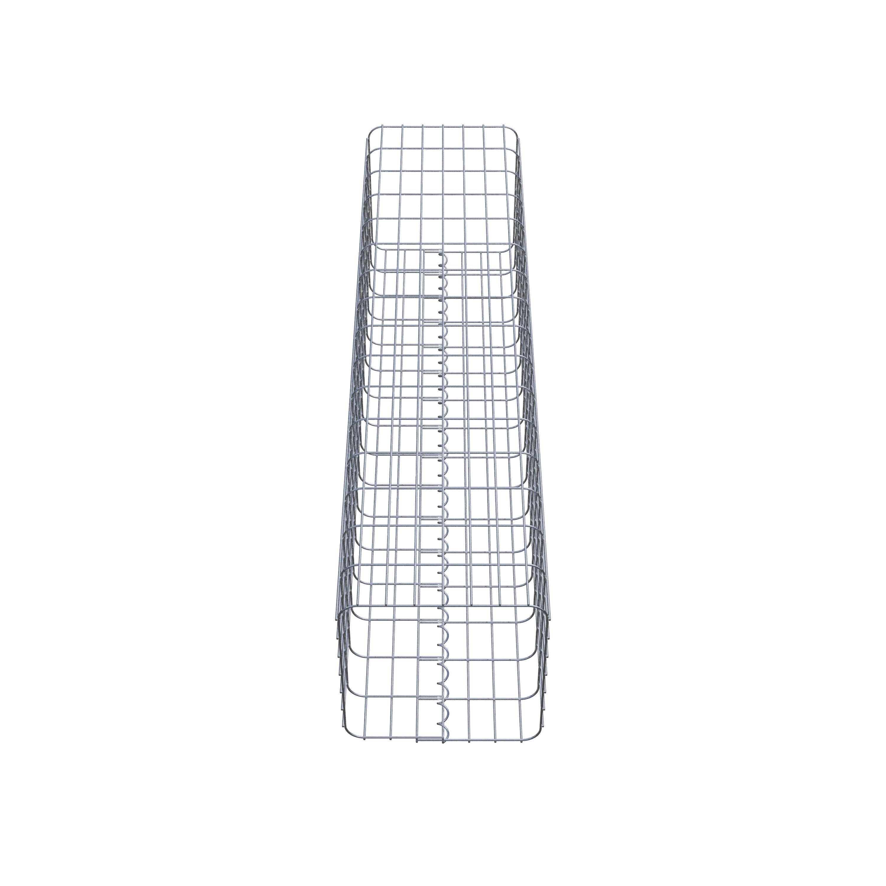 Colonne de gabion carrée 37 cm x 37 cm, 160 cm de hauteur, MW 5 cm x 10 cm