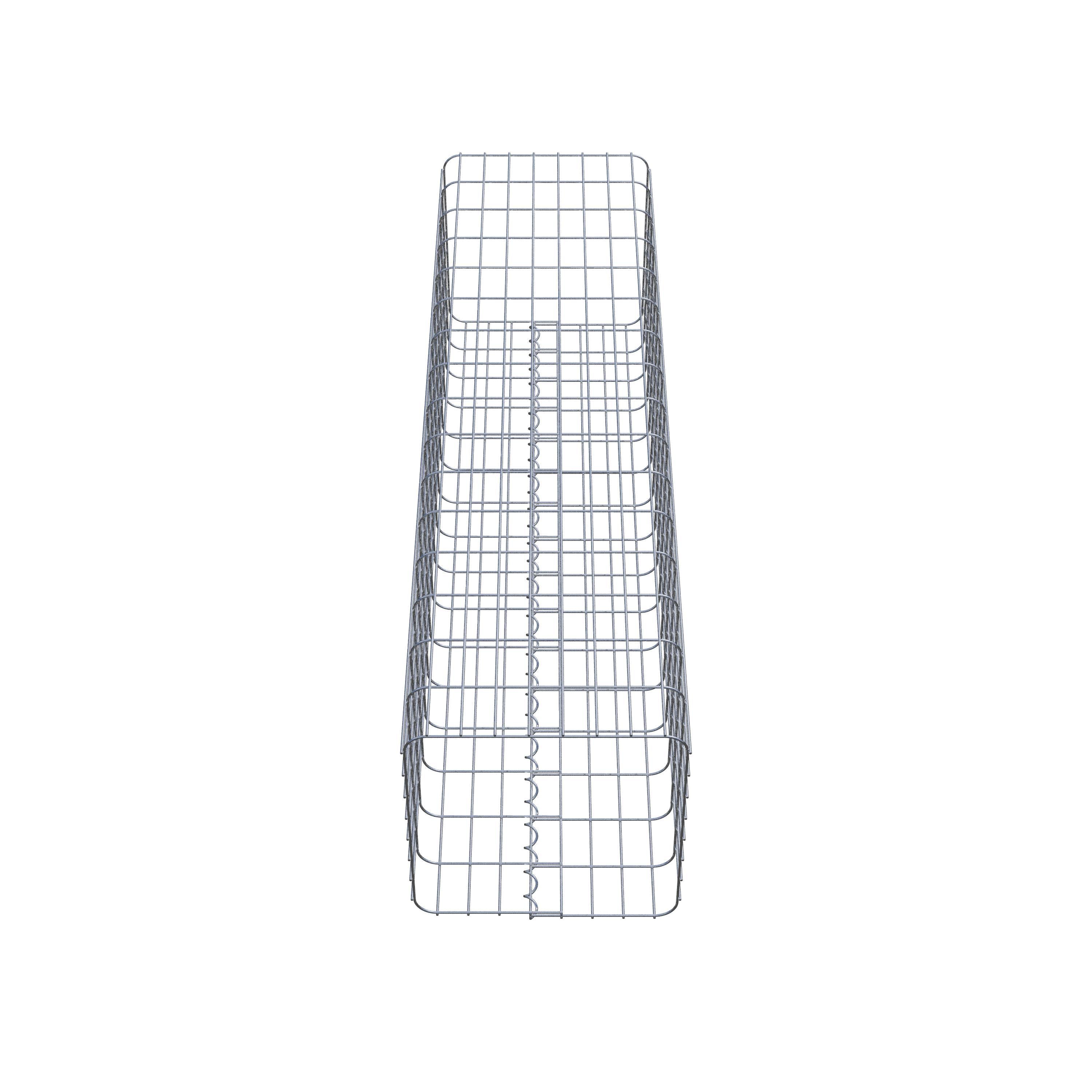 Gabionensäule eckig 42 cm x 42 cm, 160 cm Höhe, MW 5 cm x 10 cm