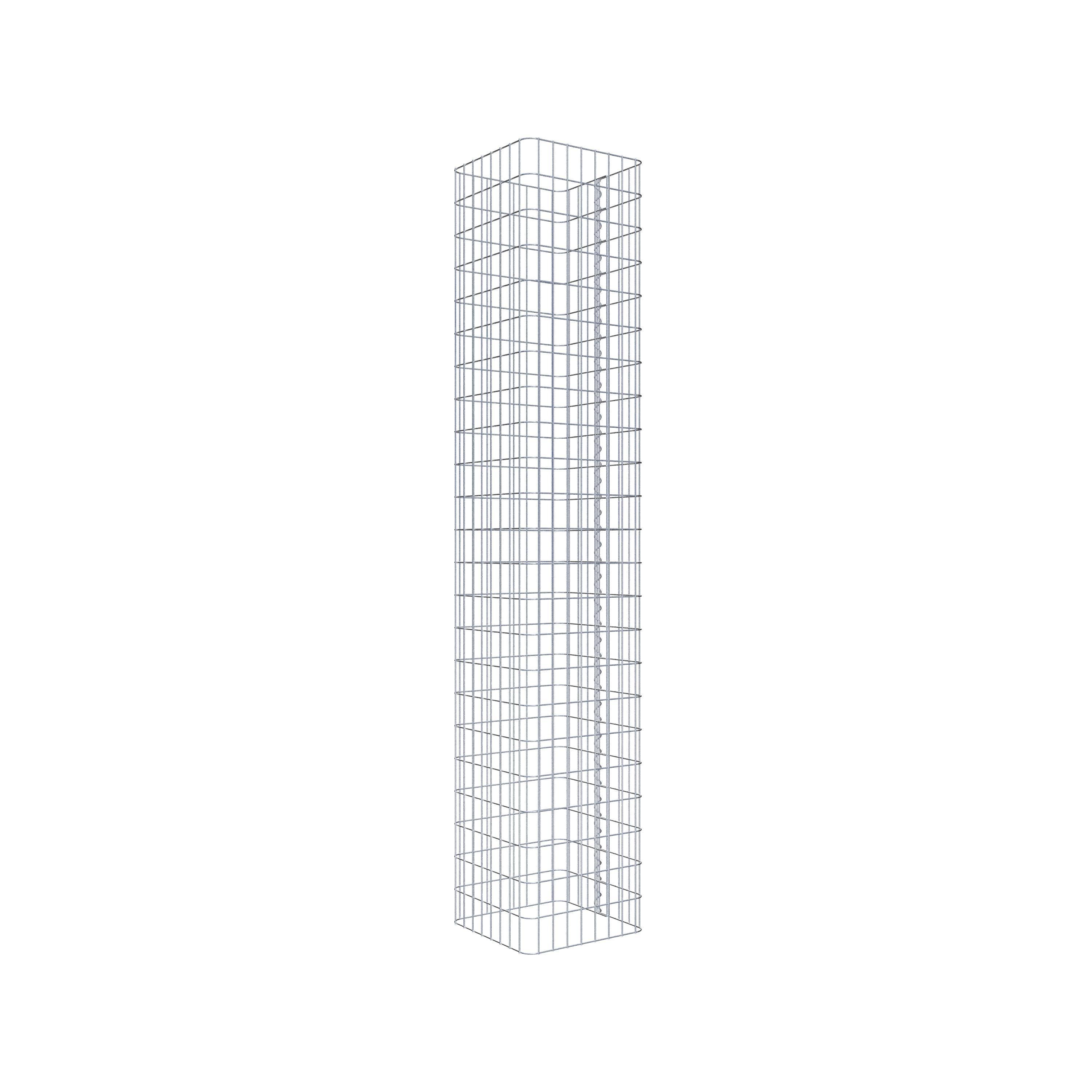 Schanskorfkolom hoekig 42 cm x 42 cm, 230 cm hoog, MW 5 cm x 10 cm