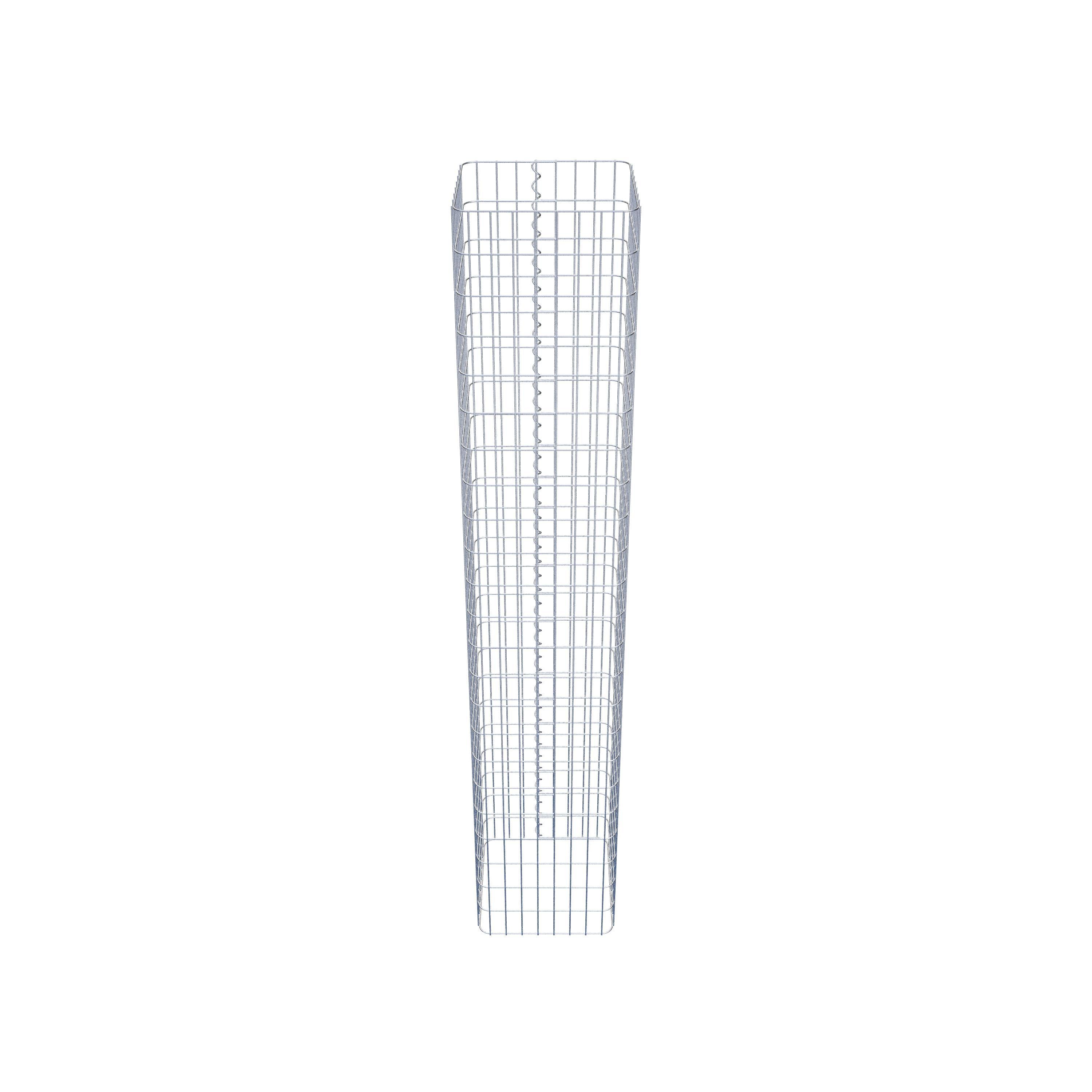 Schanskorfkolom hoekig 42 cm x 42 cm, 230 cm hoog, MW 5 cm x 10 cm