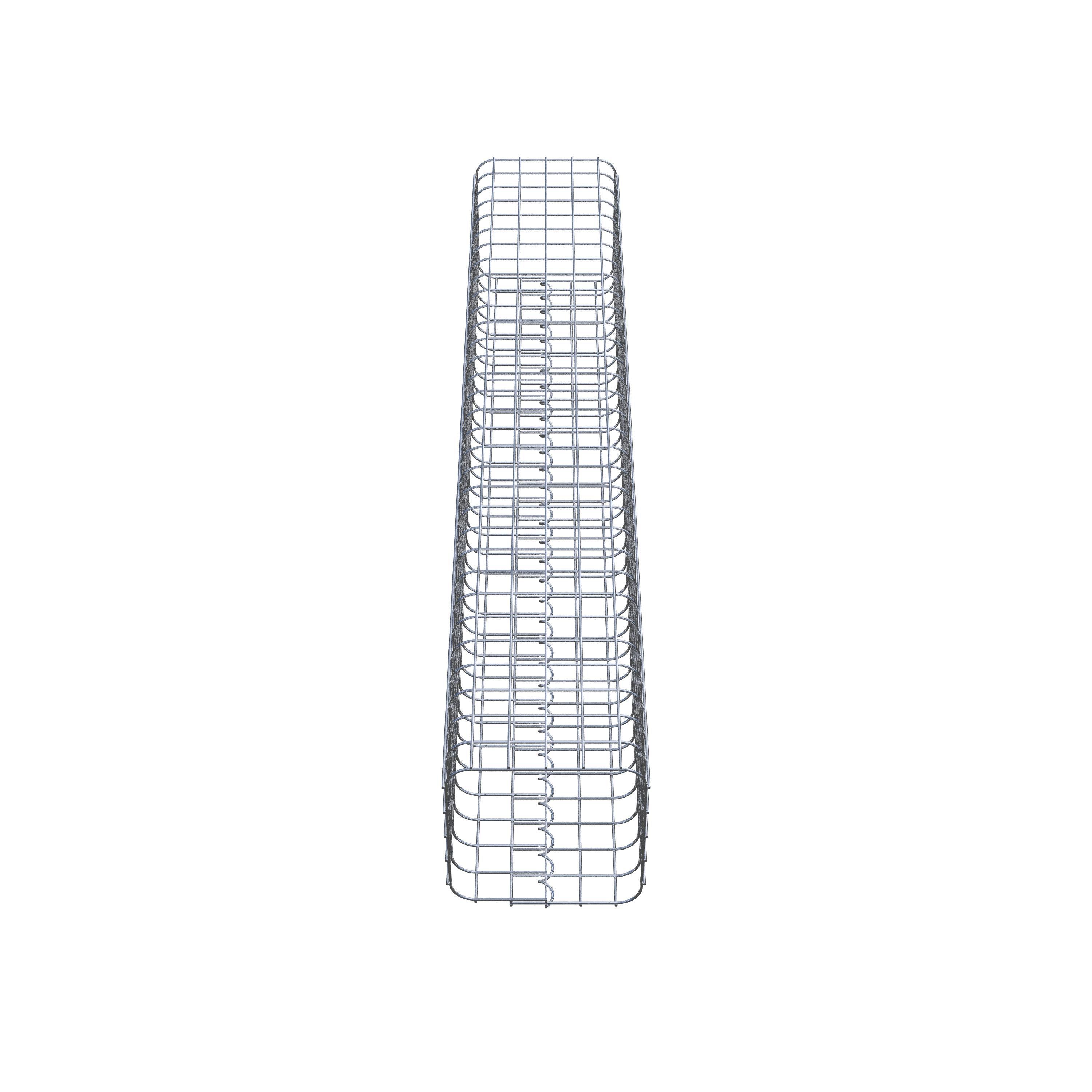 Colonna di gabbioni angolare 27 cm x 27 cm, altezza 160 cm, MW 5 cm x 5 cm