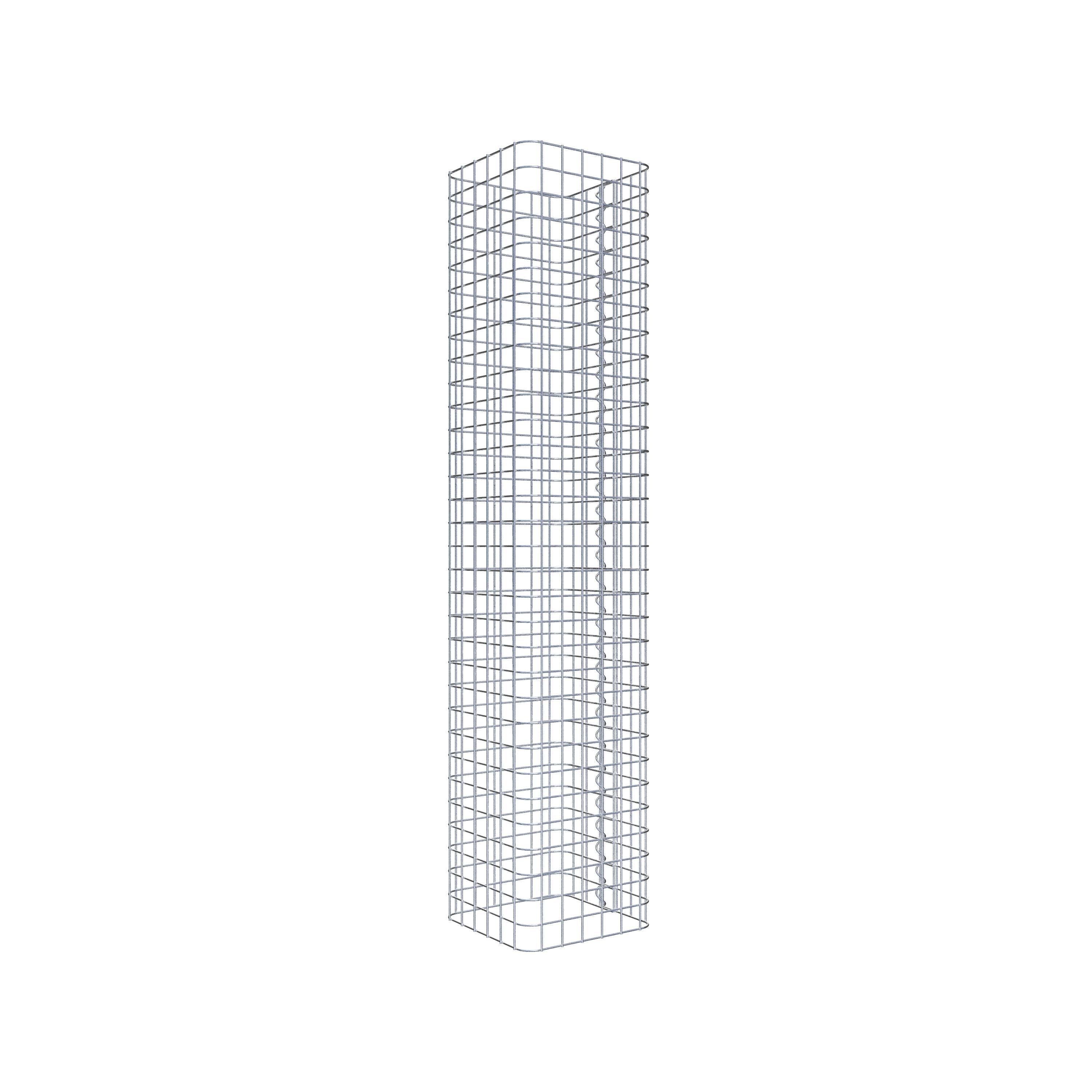 Coluna de gabião 32 x 32 cm MW 5 x 5 cm quadrado