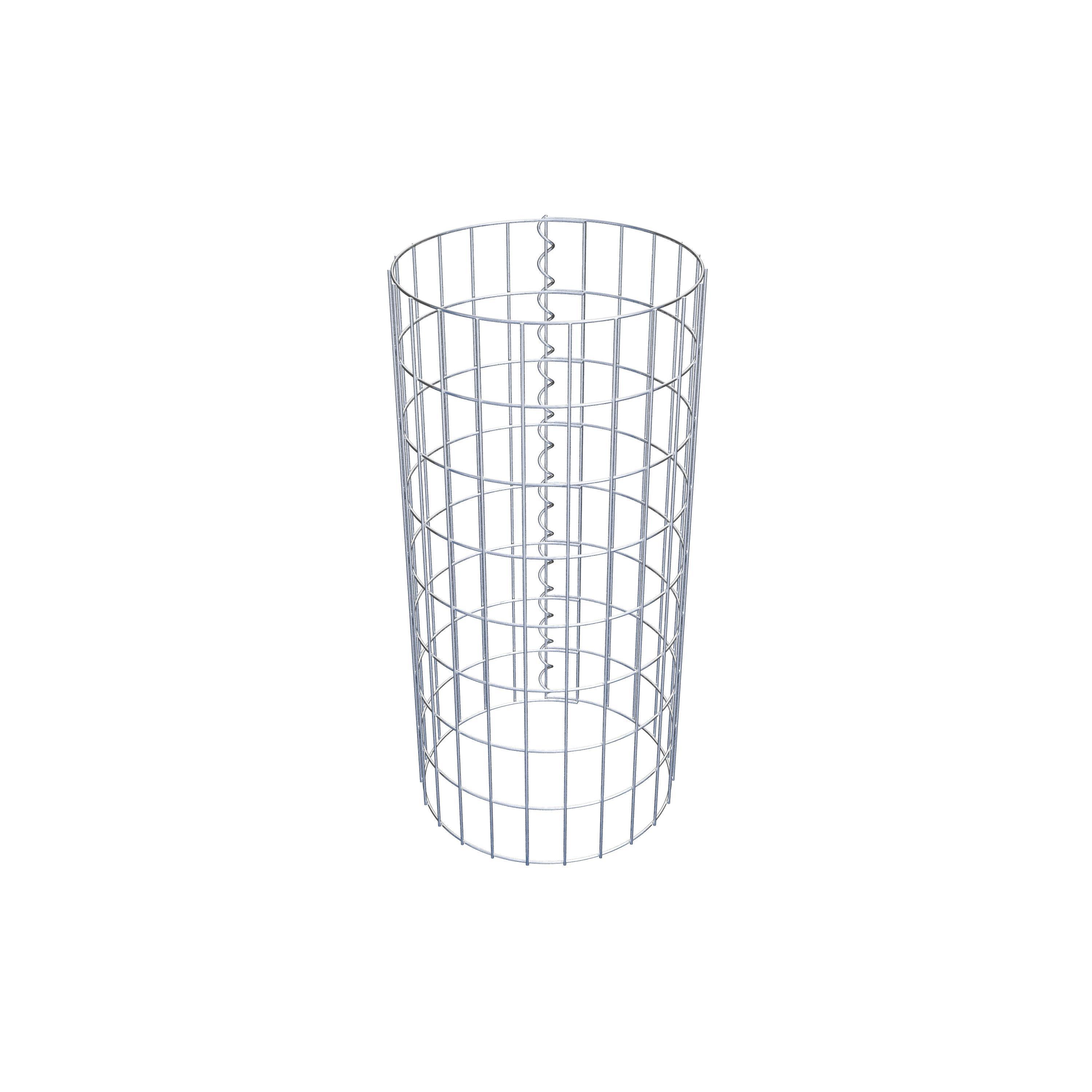 Gabionensäule rund 37 cm Durchmesser, 80 cm Höhe, Maschenweite 5 cm x 10 cm