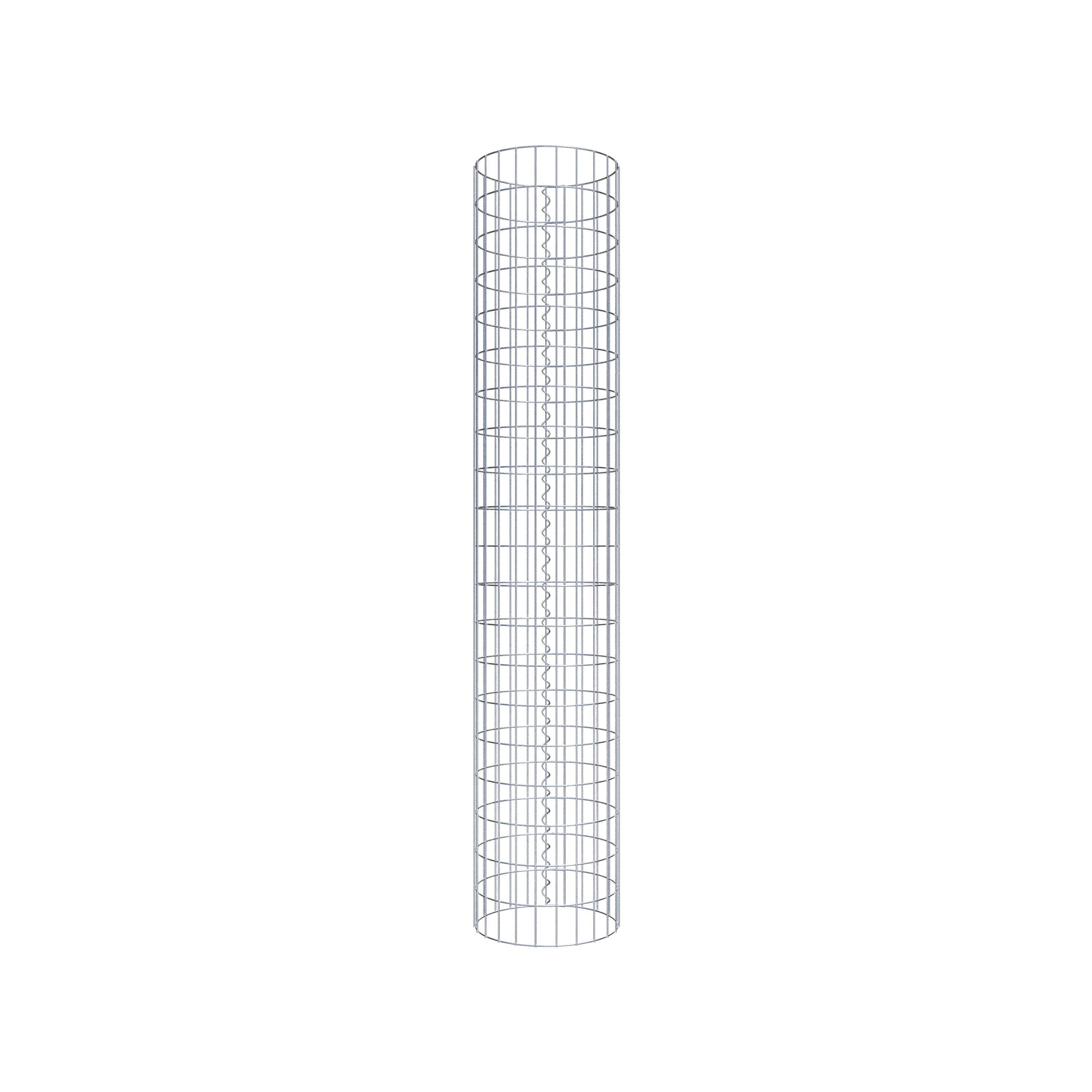 Gabionensäule rund 37 cm Durchmesser, 200 cm Höhe, Maschenweite 5 cm x 10 cm