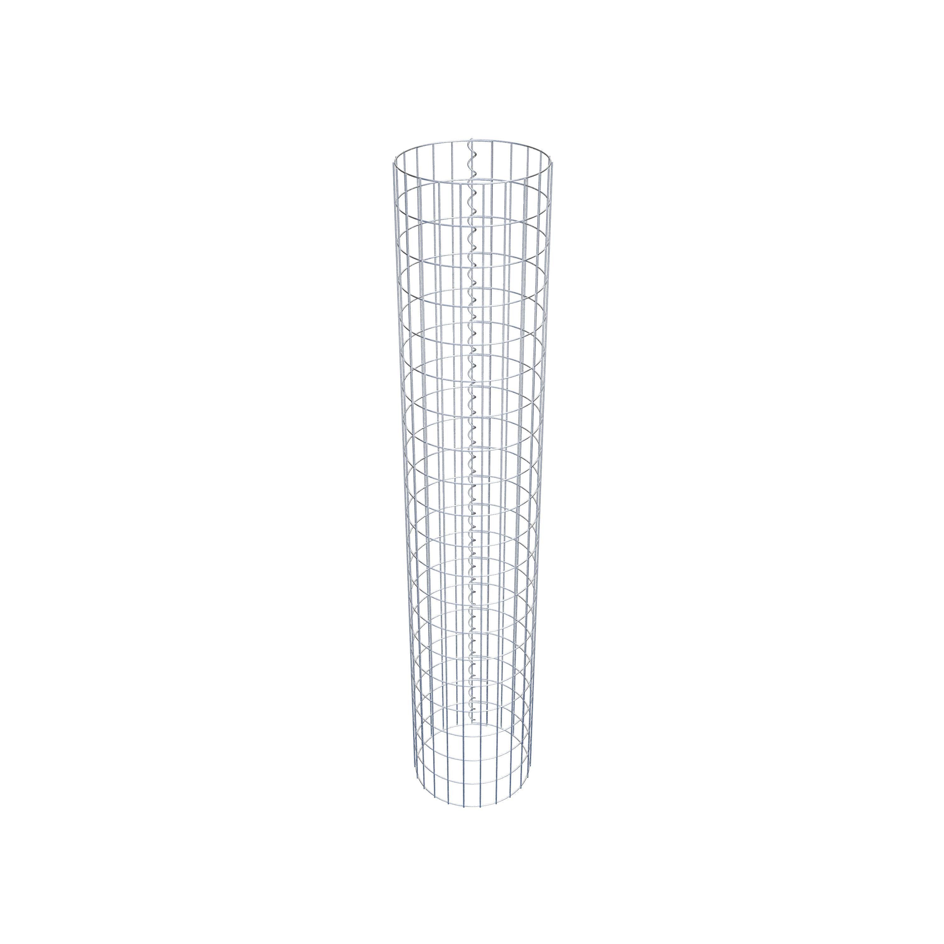 Gabionensäule rund 37 cm Durchmesser, 200 cm Höhe, Maschenweite 5 cm x 10 cm