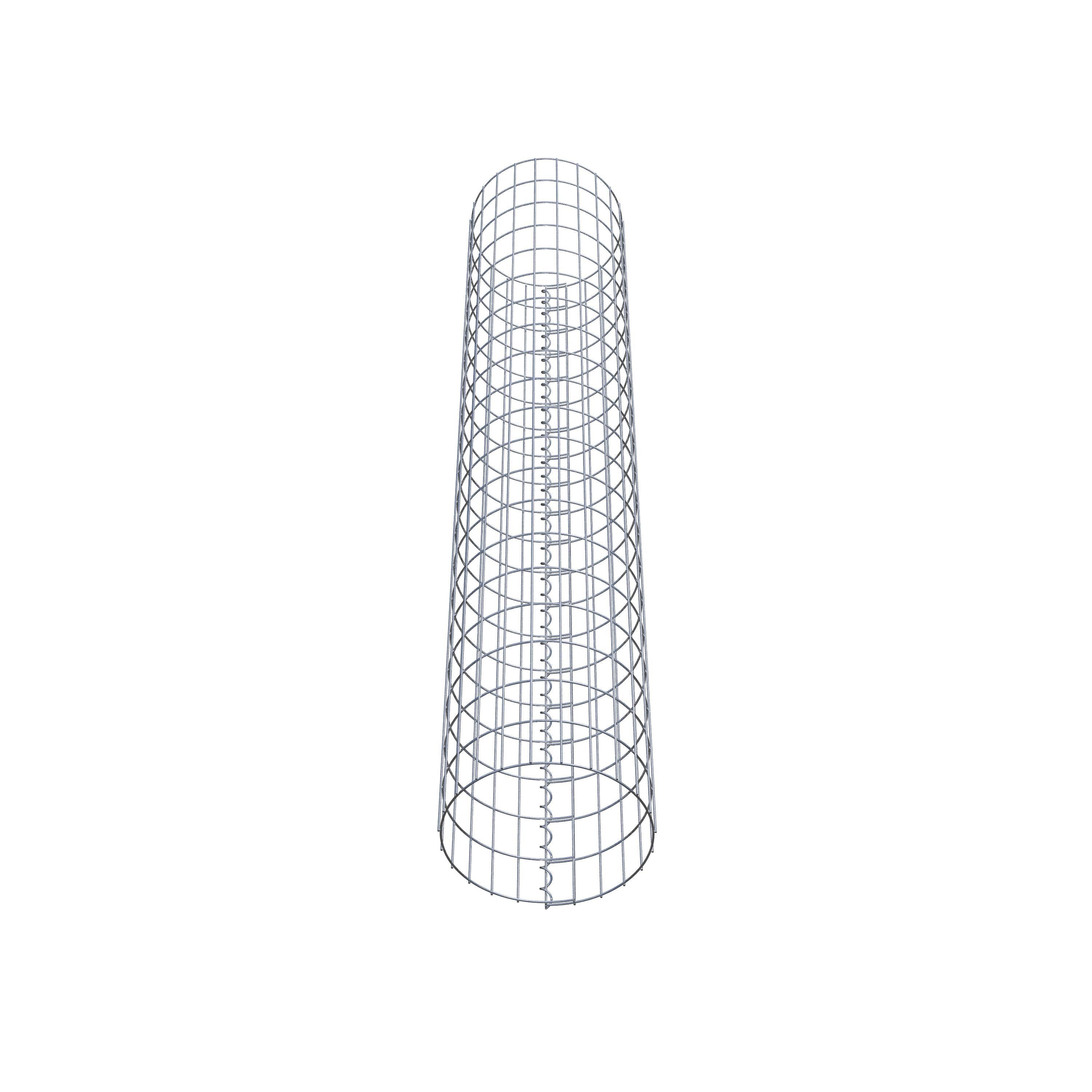 Gabionensäule rund 37 cm Durchmesser, 200 cm Höhe, Maschenweite 5 cm x 10 cm