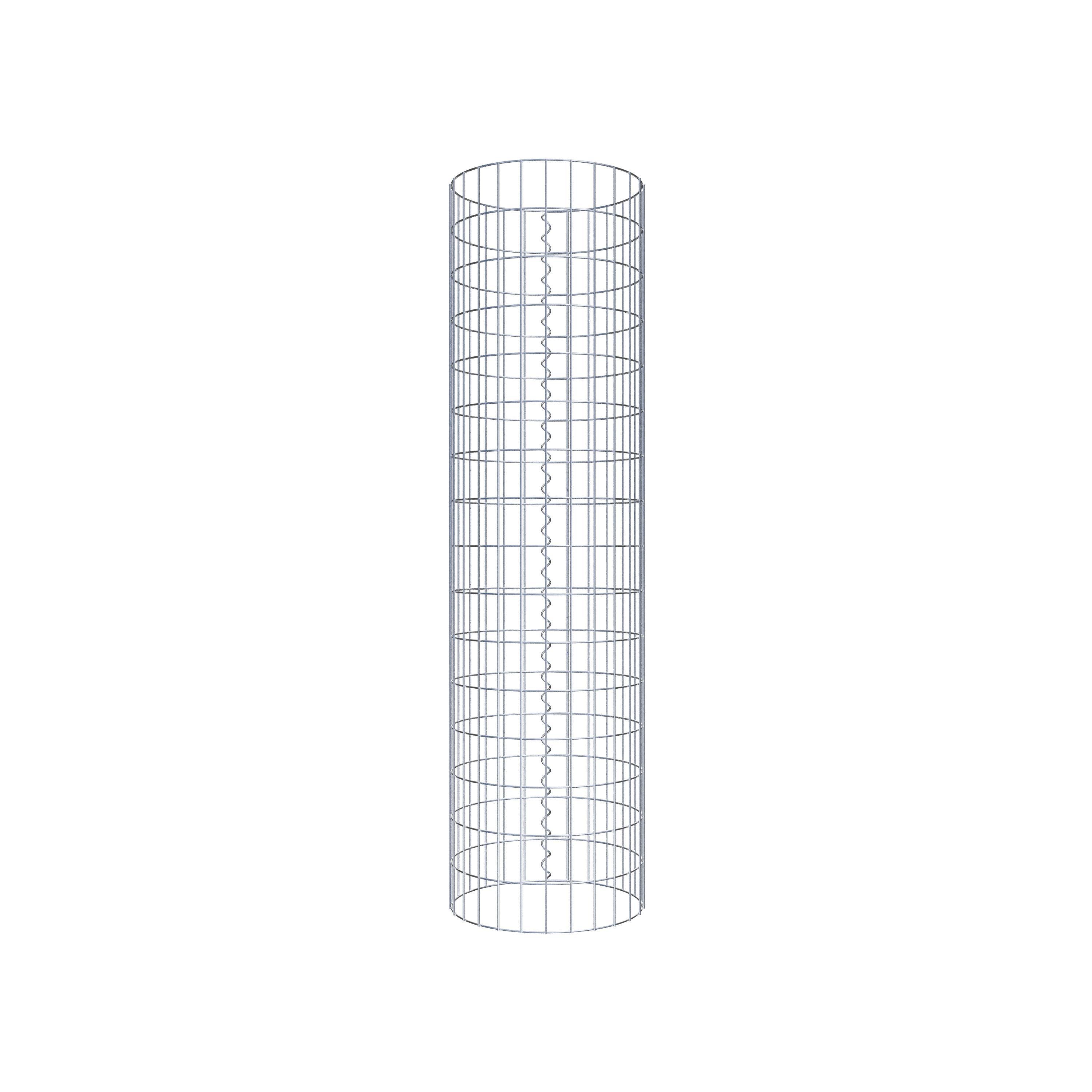 Colonne de gabion ronde 42 cm de diamètre, 160 cm de hauteur, mailles 5 cm x 10 cm
