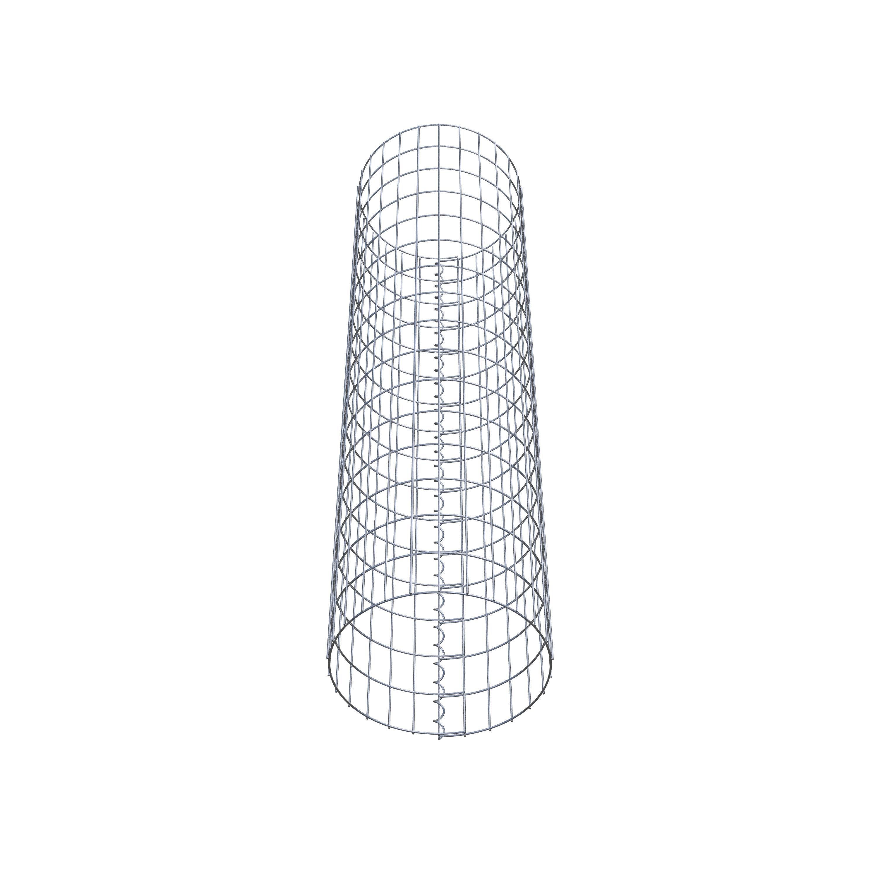 Colonne de gabion ronde 42 cm de diamètre, 160 cm de hauteur, mailles 5 cm x 10 cm