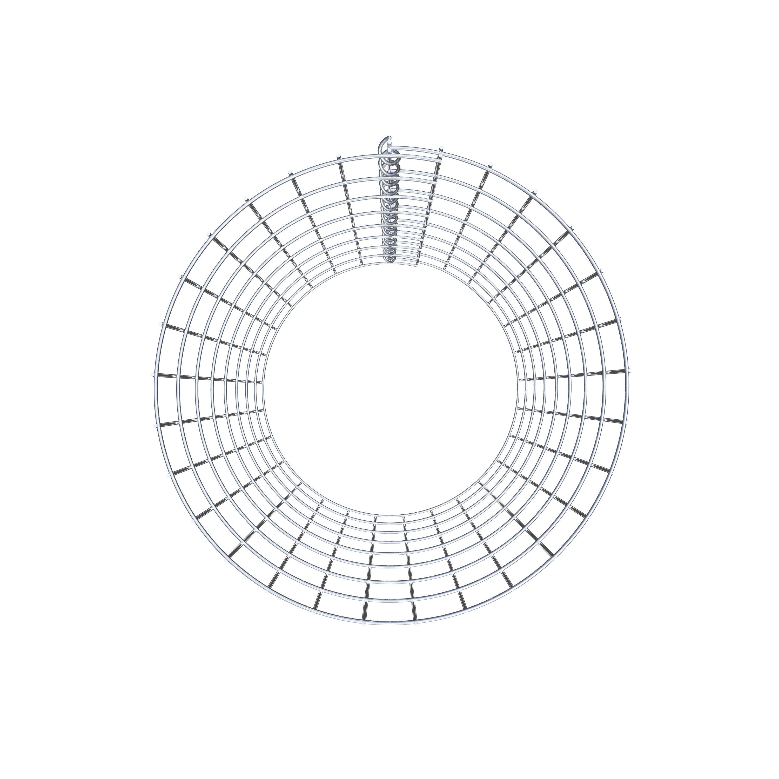 Colonne de gabion ronde 47 cm de diamètre, 80 cm de hauteur, mailles 5 cm x 10 cm