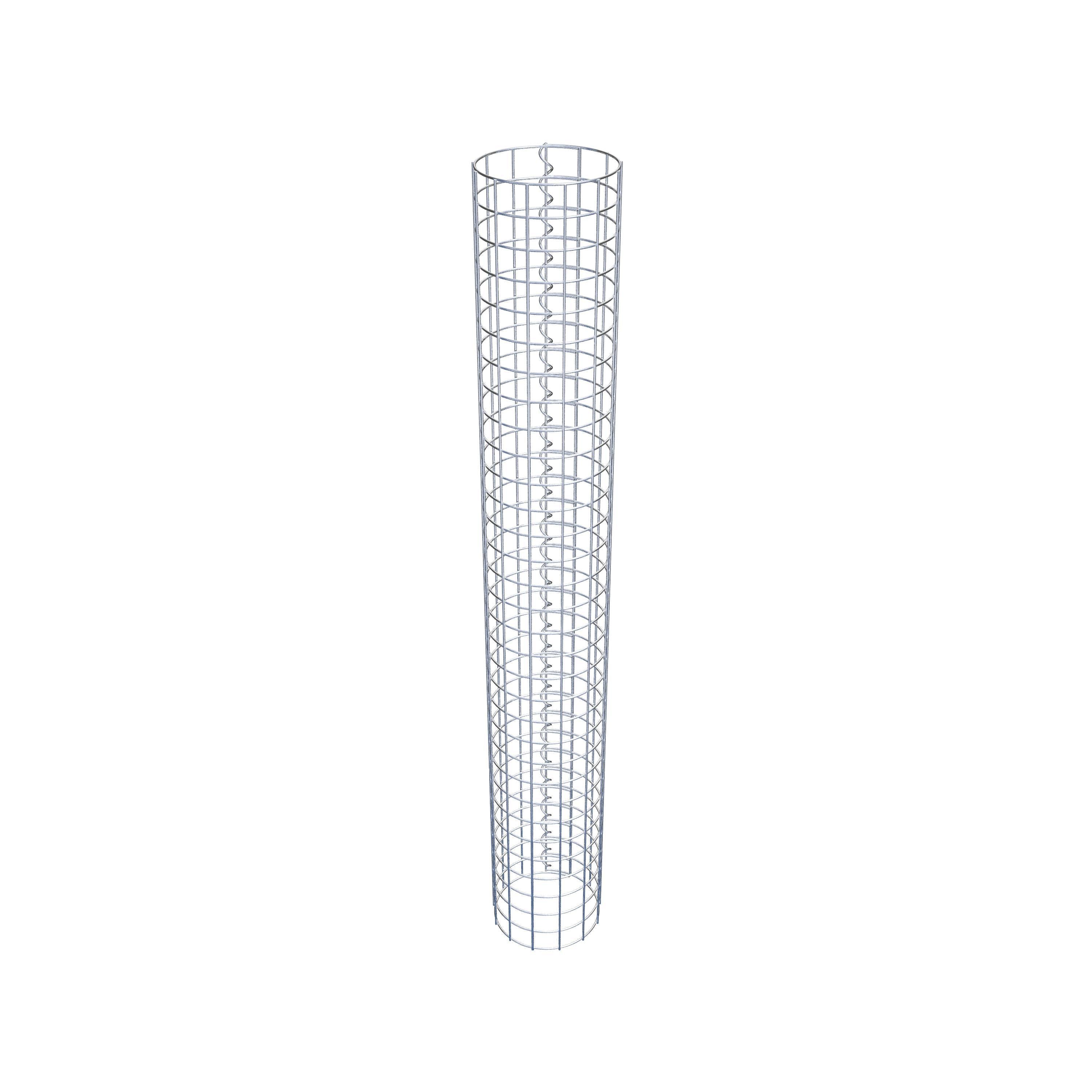 Columna de gaviones redonda 22 cm de diámetro, 160 cm de altura, malla 5 cm x 5 cm