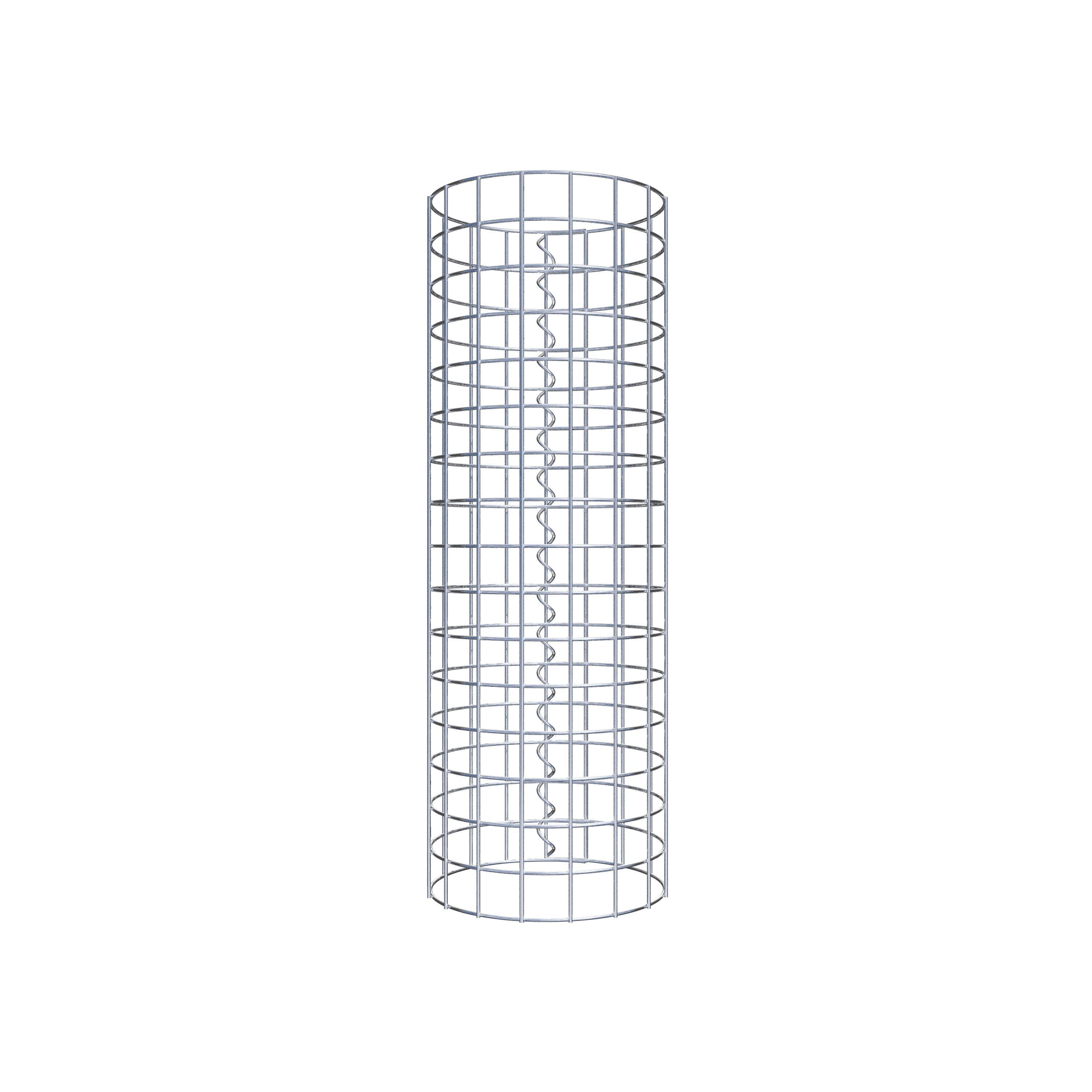 Columna de gaviones redonda 27 cm de diámetro, 80 cm de altura, malla 5 cm x 5 cm