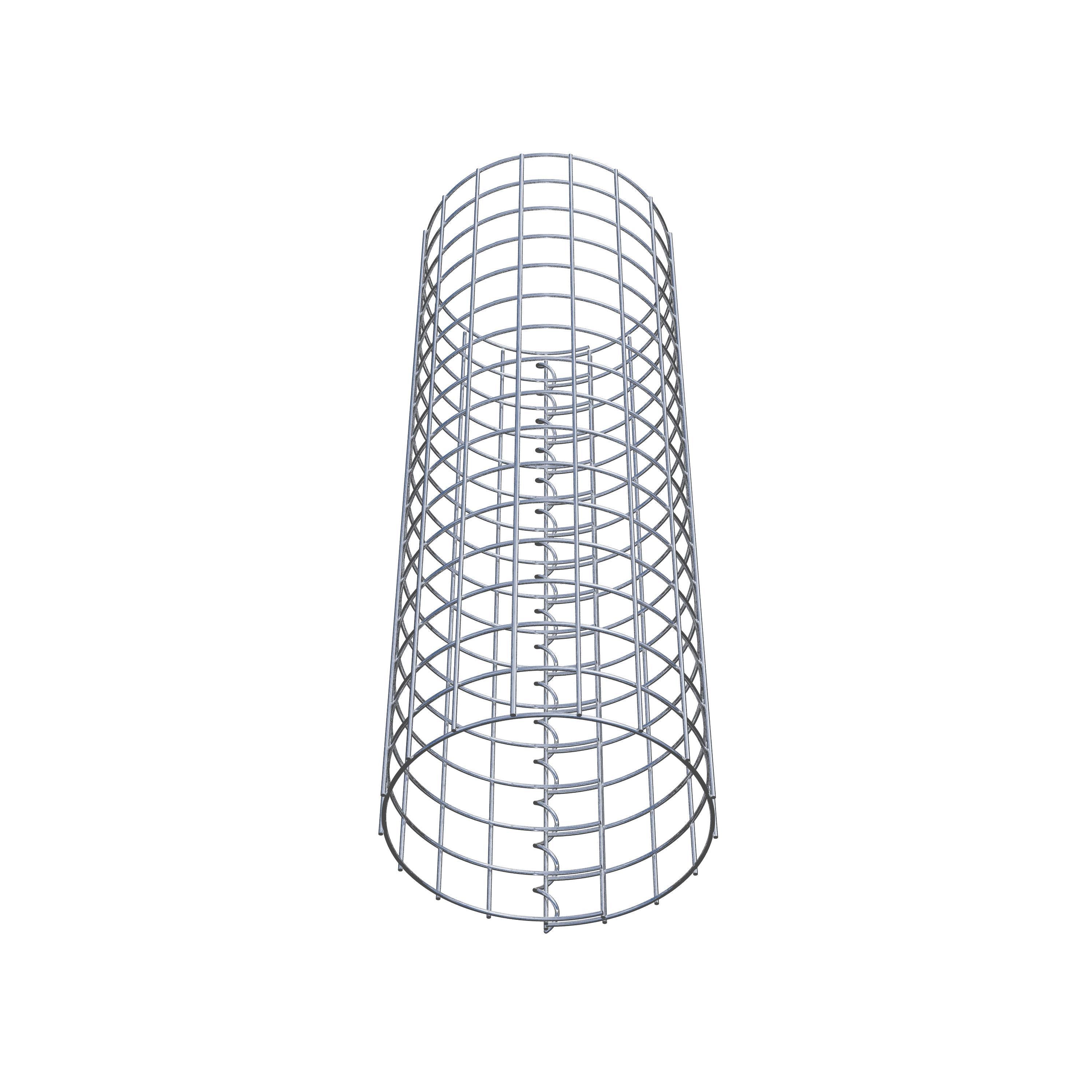 Columna de gaviones redonda 27 cm de diámetro, 80 cm de altura, malla 5 cm x 5 cm