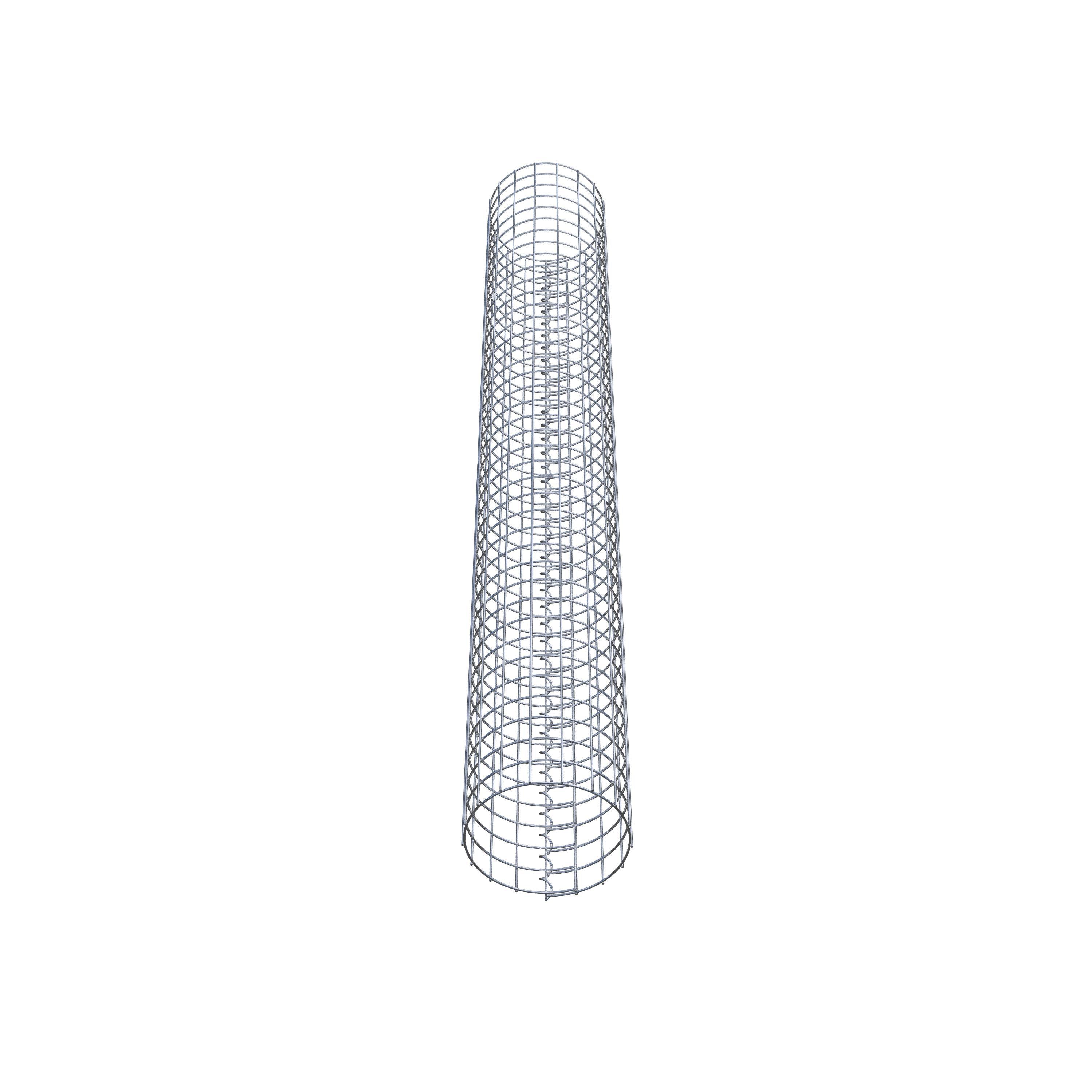 Gabionensäule rund 27 cm Durchmesser, 200 cm Höhe, Maschenweite 5 cm x 5 cm