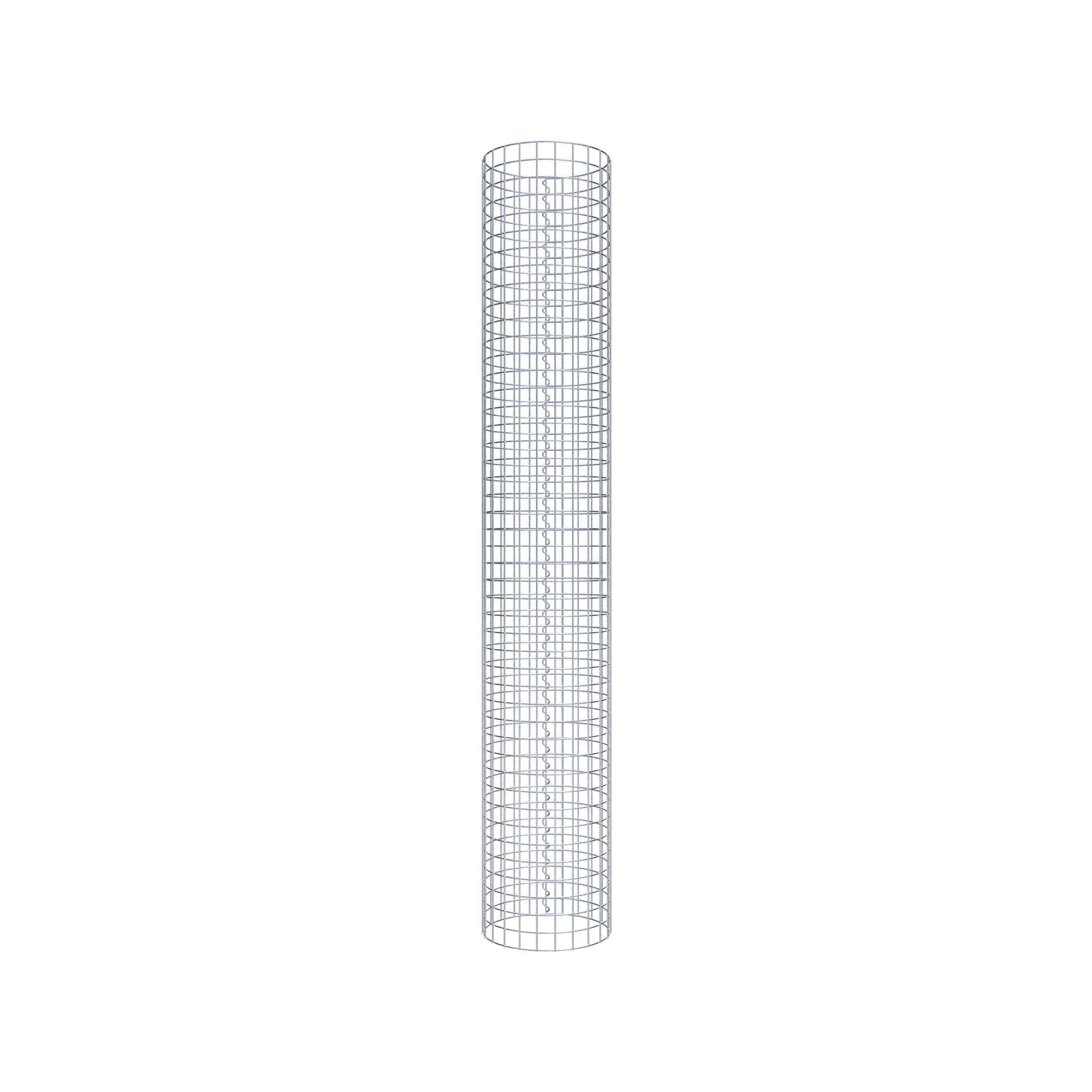Gabionpelare rund 37 cm diameter, 230 cm höjd, maskstorlek 5 cm x 5 cm