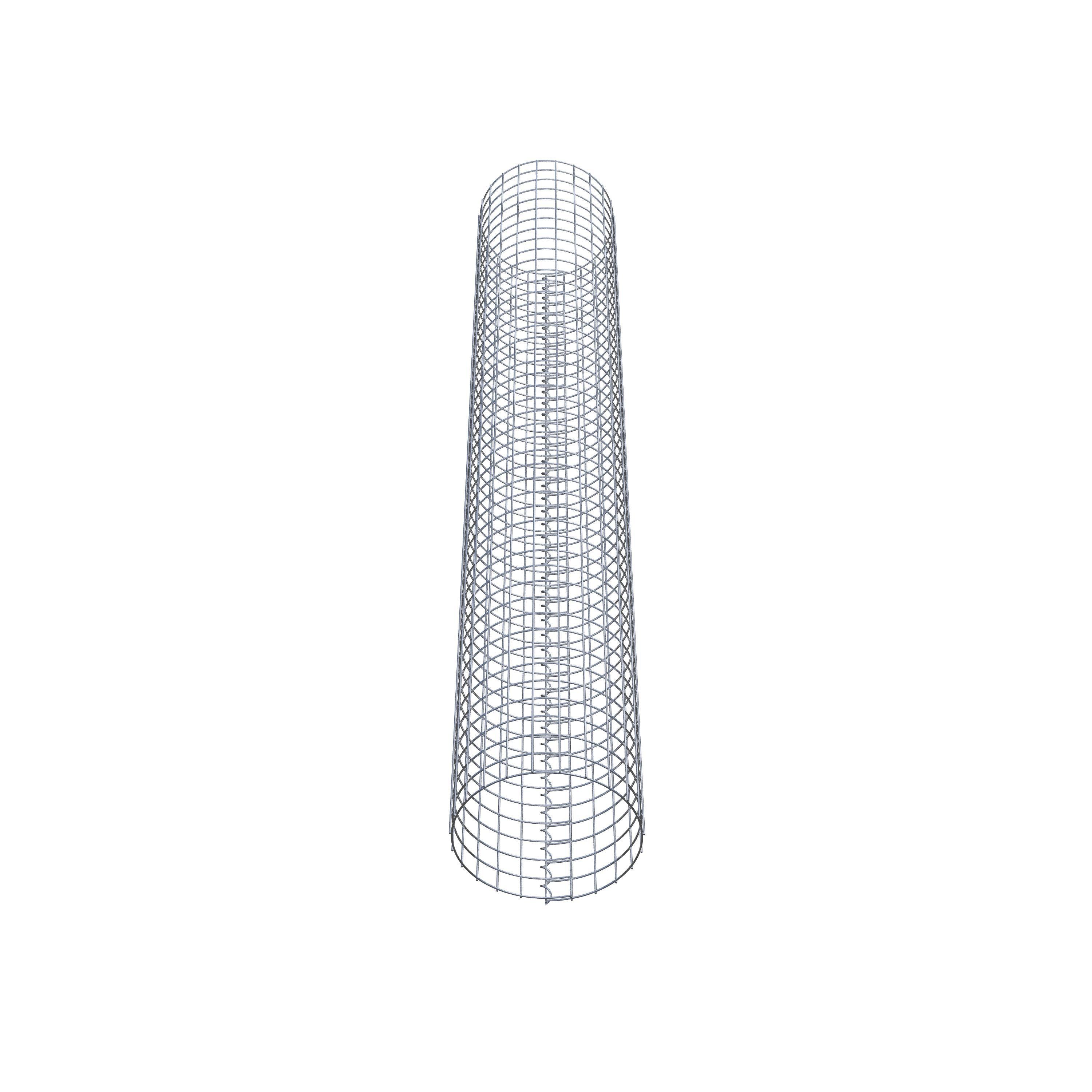 Gabionpelare rund 37 cm diameter, 230 cm höjd, maskstorlek 5 cm x 5 cm