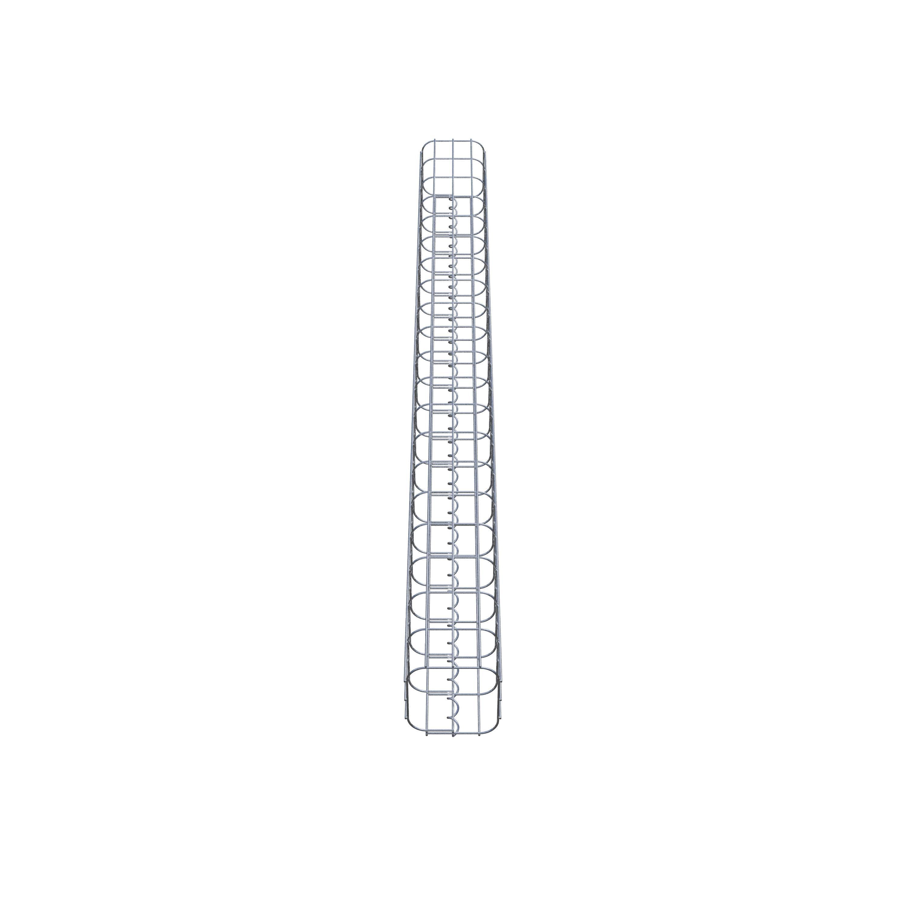 Gabionensäule eckig feuerverzinkt, 17 cm x 17 cm, 200 cm Höhe, MW 5 cm x 10 cm