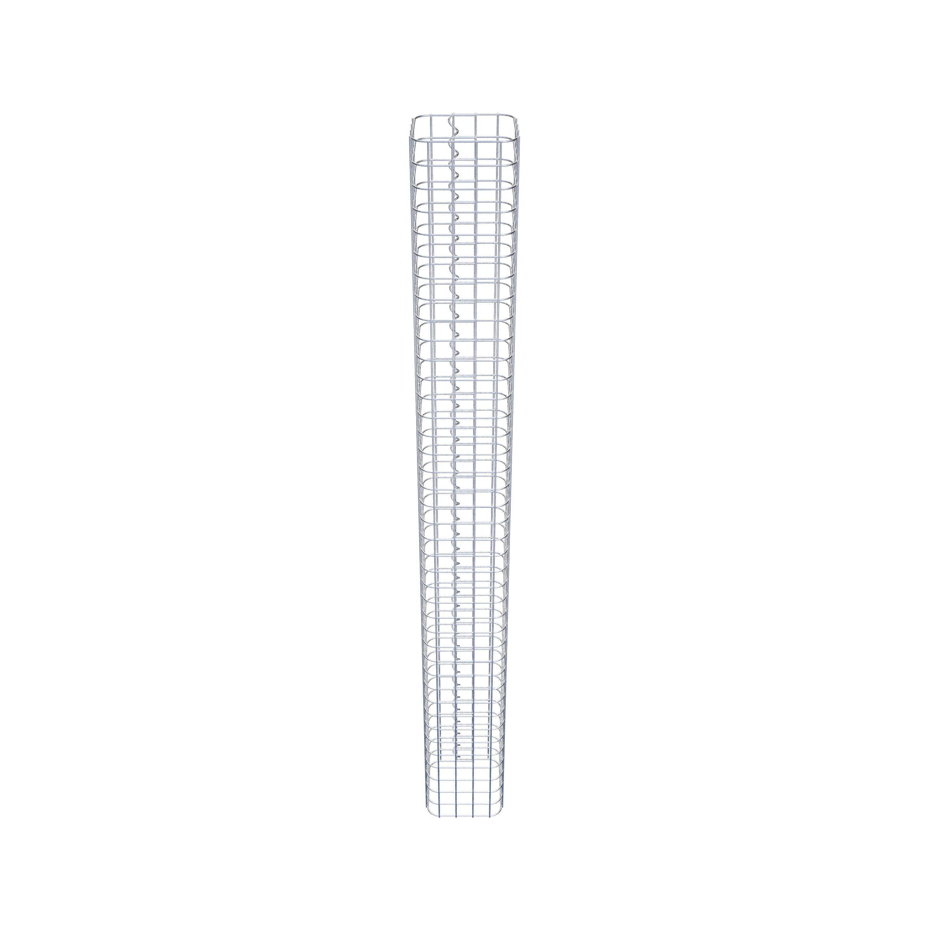 Colonne de gabion carrée galvanisée à chaud, 22 cm x 22 cm, 200 cm de hauteur, MW 5 cm x 5 cm