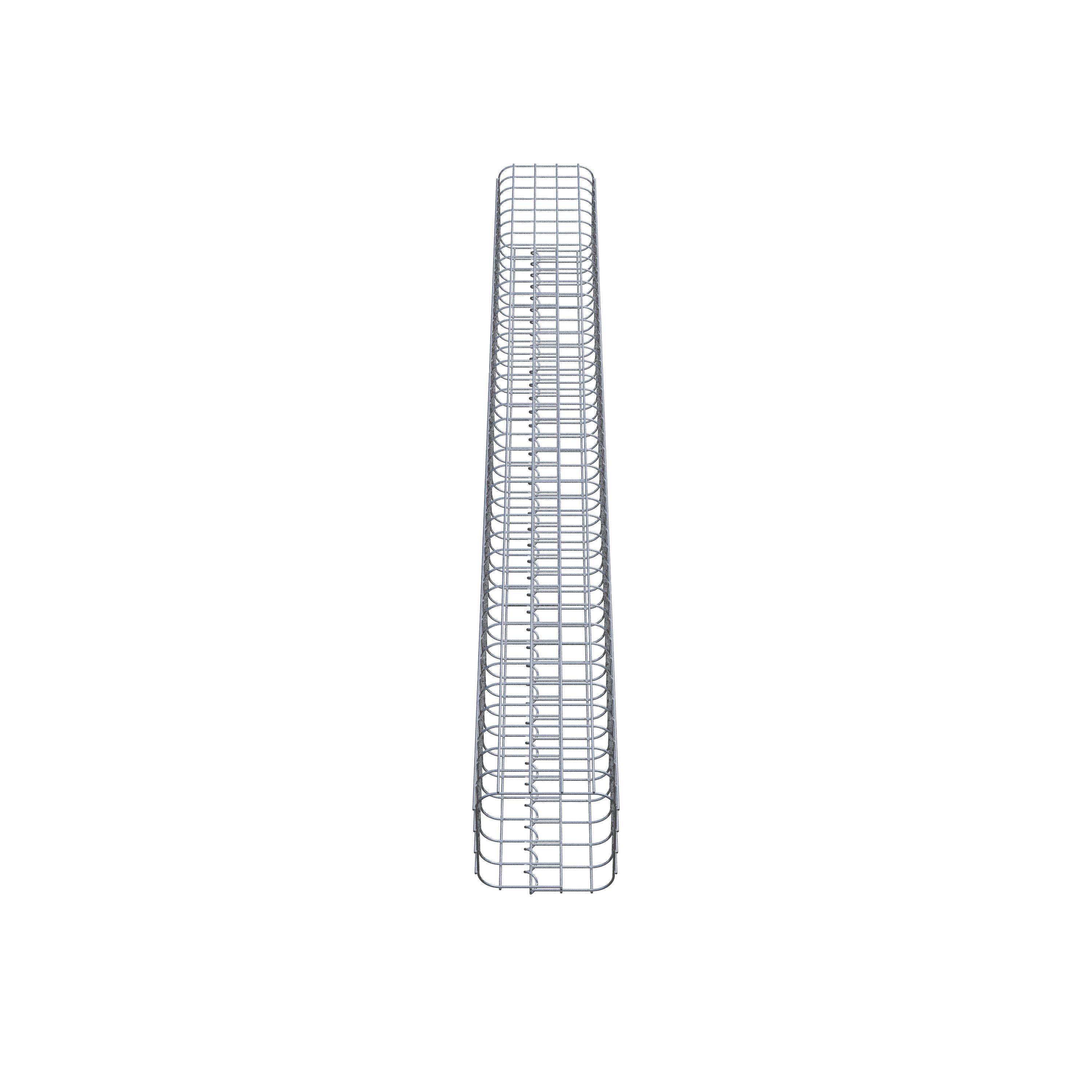 Colonne de gabion carrée galvanisée à chaud, 22 cm x 22 cm, 200 cm de hauteur, MW 5 cm x 5 cm