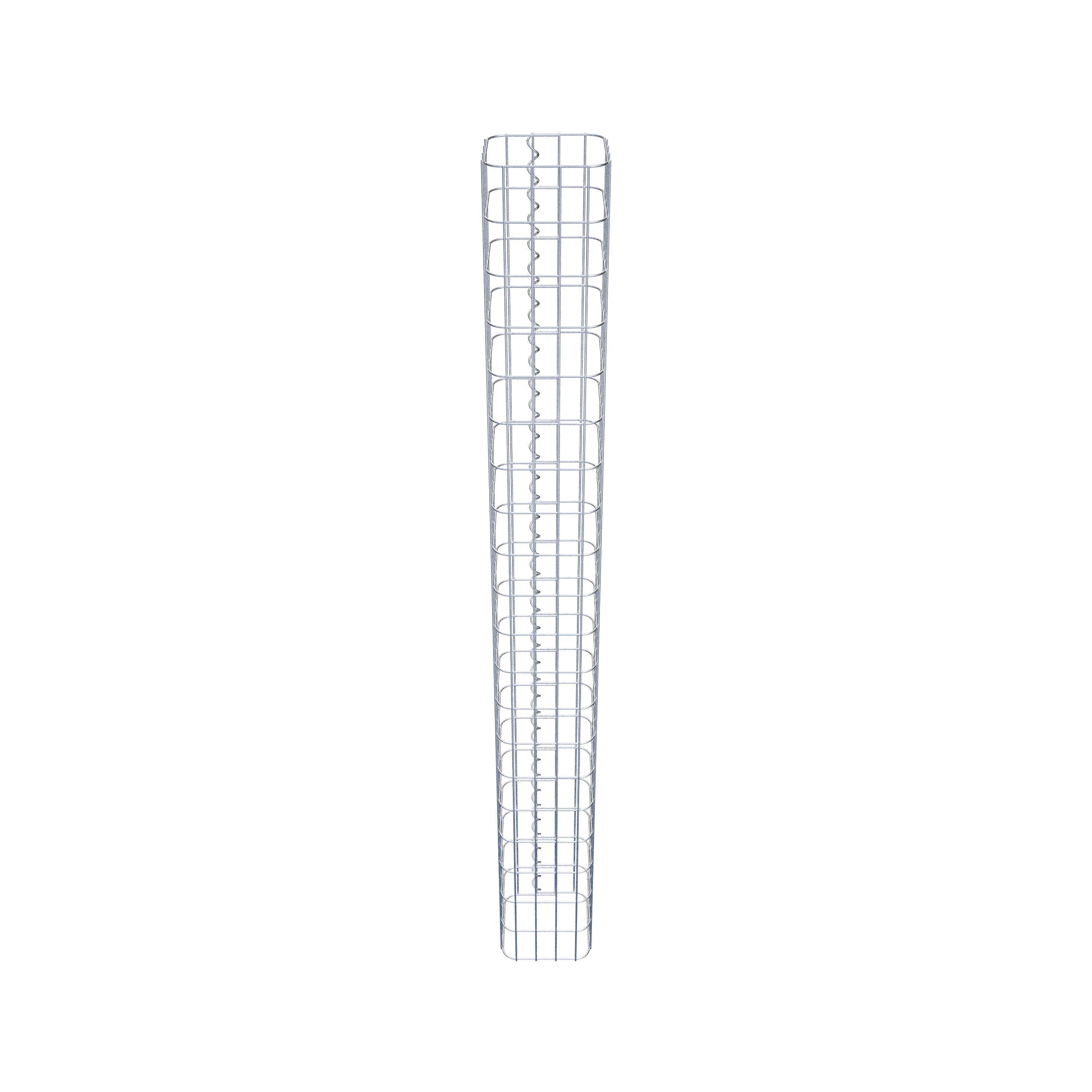 Colonne de gabion carrée galvanisée à chaud, 22 cm x 22 cm, hauteur 200 cm, MW 5 cm x 10 cm