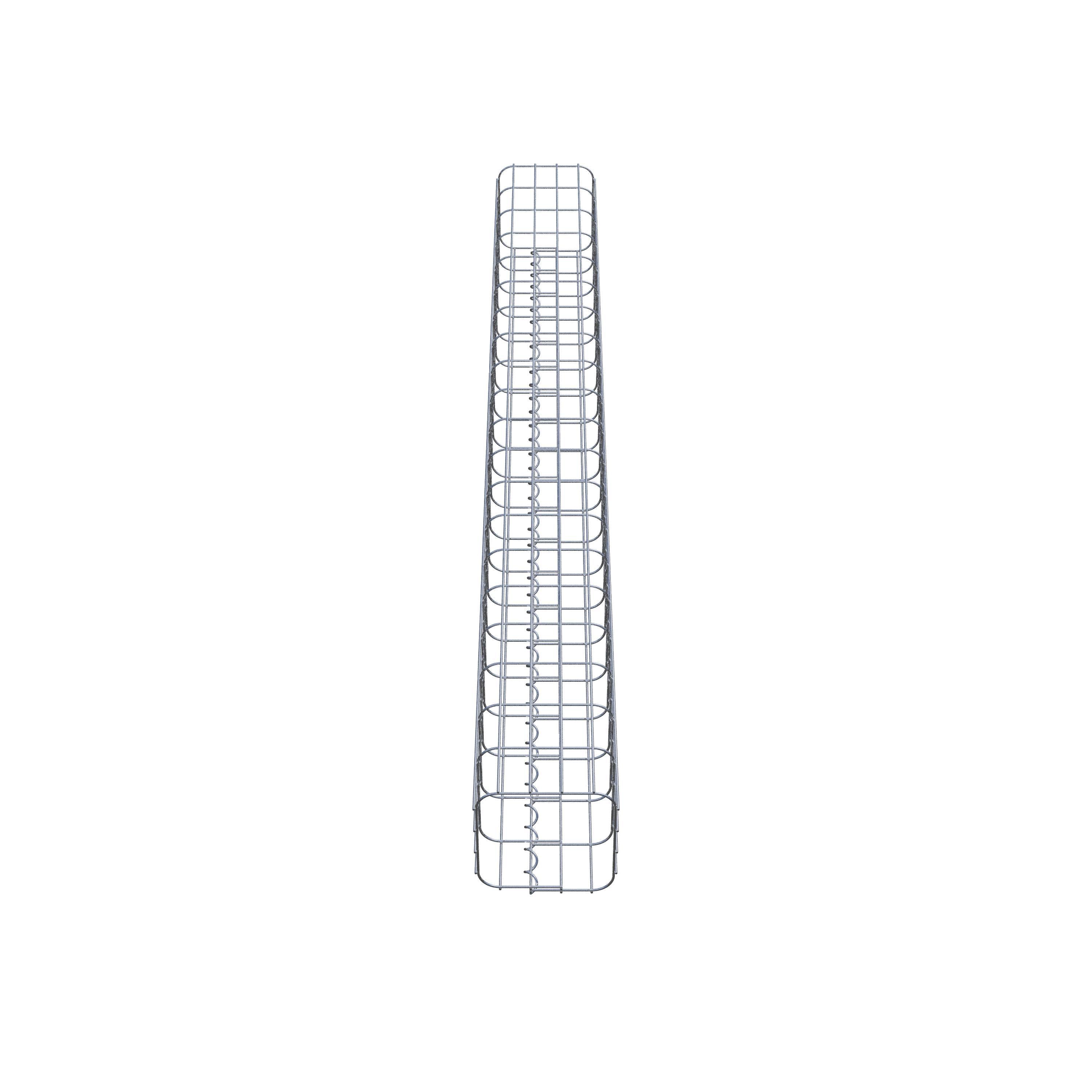 Colonne de gabion carrée galvanisée à chaud, 22 cm x 22 cm, hauteur 200 cm, MW 5 cm x 10 cm