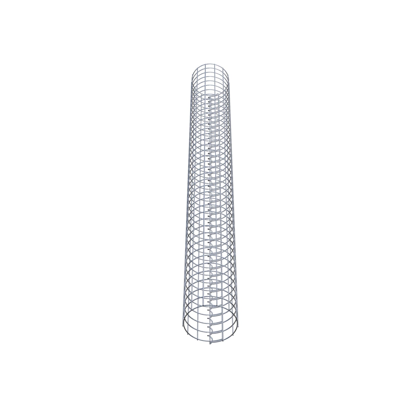 Colonne de gabion ronde galvanisée à chaud, 22 cm de diamètre, 200 cm de hauteur, MW 5 cm x 5 cm