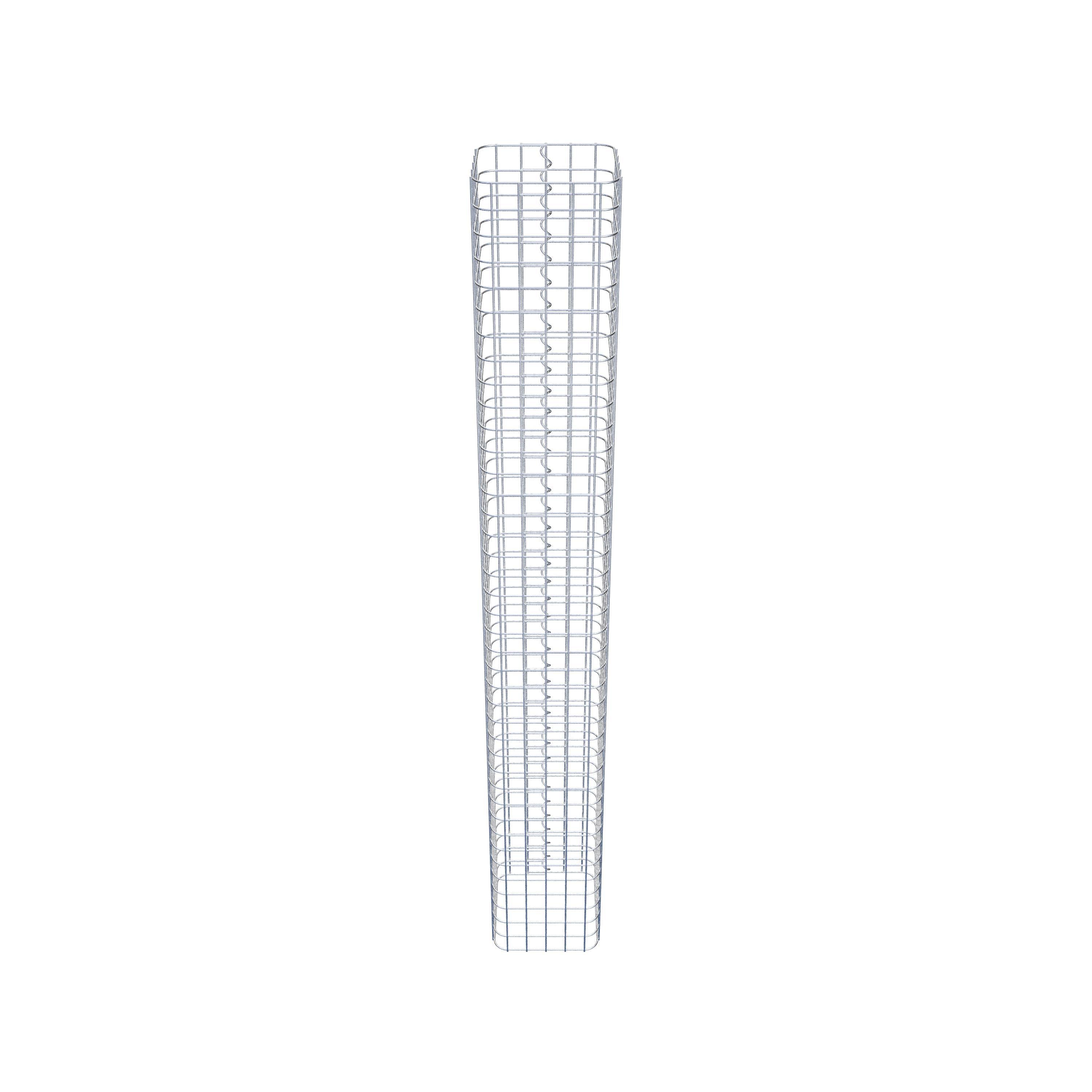 Colonne de gabion carrée galvanisée à chaud, 27 cm x 27 cm, 200 cm de hauteur, MW 5 cm x 5 cm