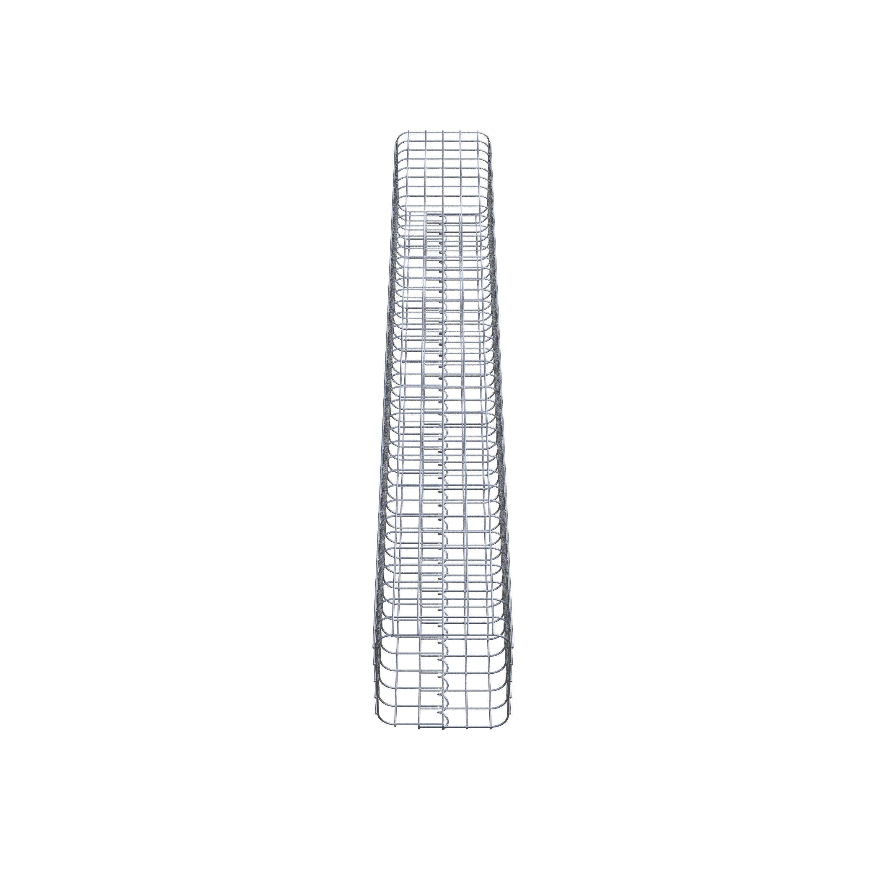 Colonne de gabion carrée galvanisée à chaud, 27 cm x 27 cm, 200 cm de hauteur, MW 5 cm x 5 cm
