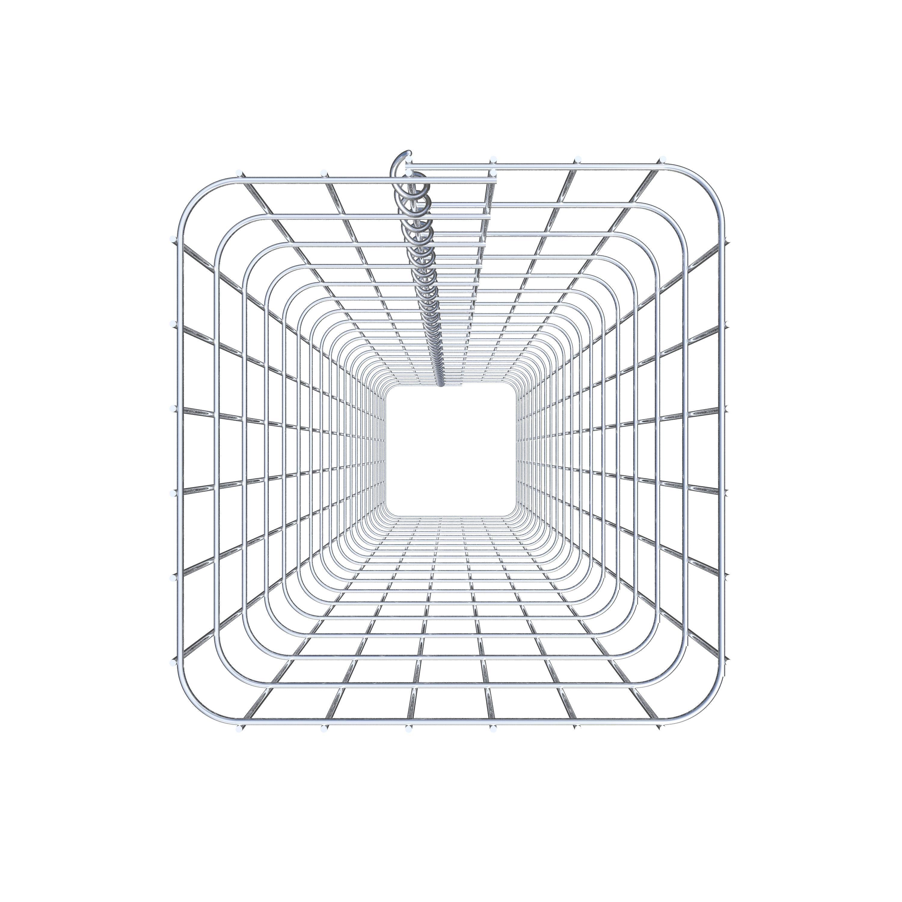 Colonne de gabion carrée galvanisée à chaud, 32 cm x 32 cm, 200 cm de hauteur, MW 5 x 10 cm