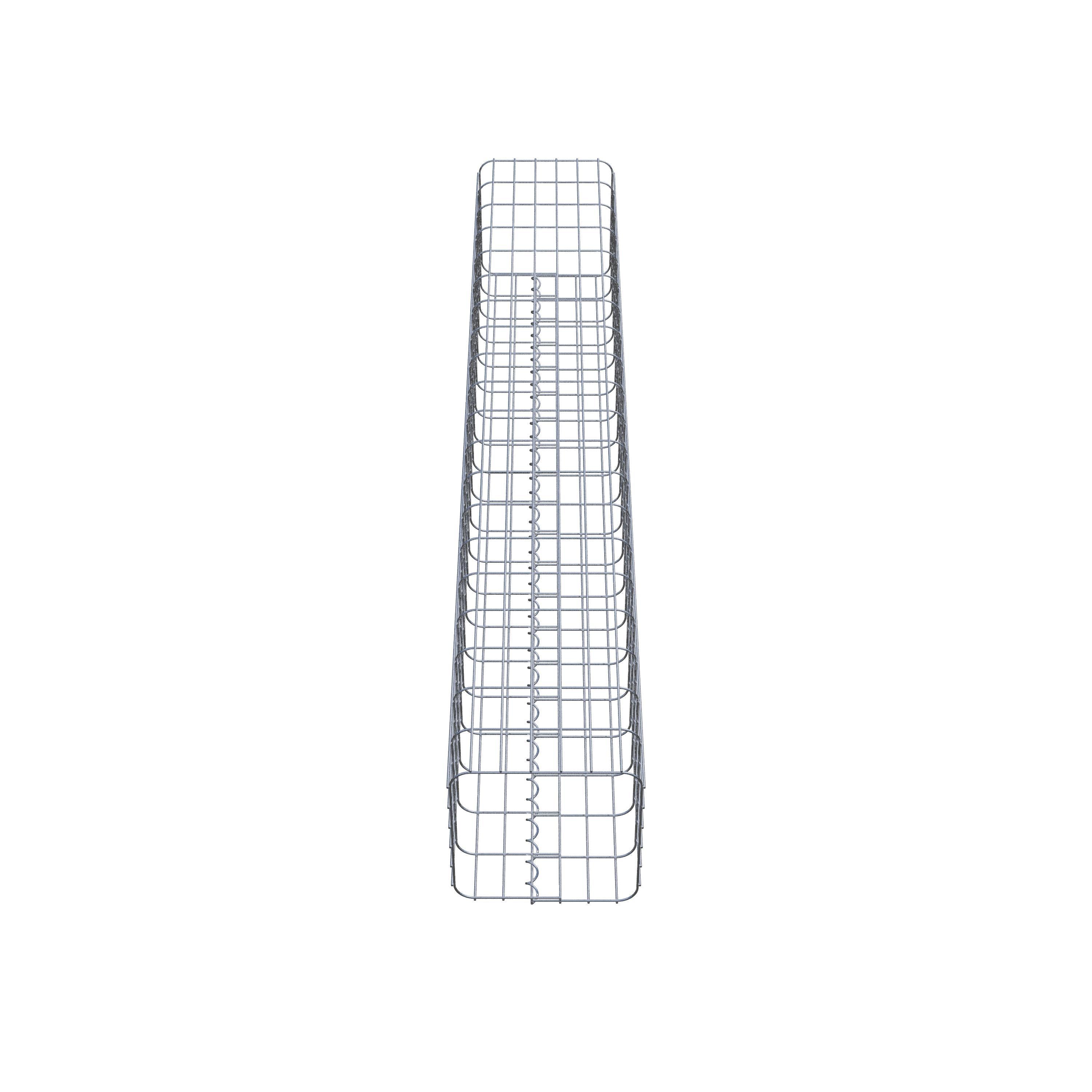 Colonne de gabion carrée galvanisée à chaud, 32 cm x 32 cm, 200 cm de hauteur, MW 5 x 10 cm